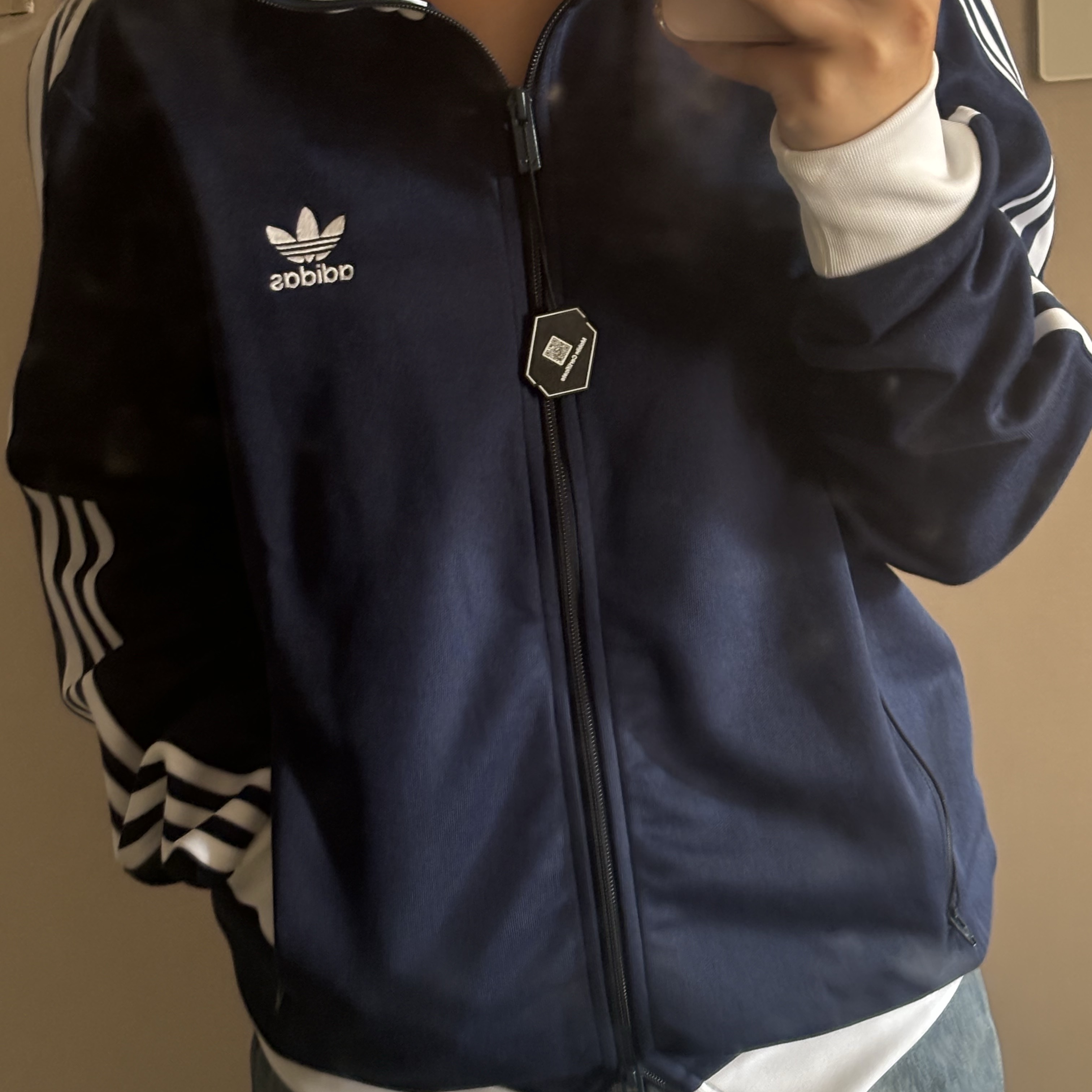 Adidas Adicolor Classic Beckenbauer Track Top Night Indigo - KR Sizing 착용 스타일
