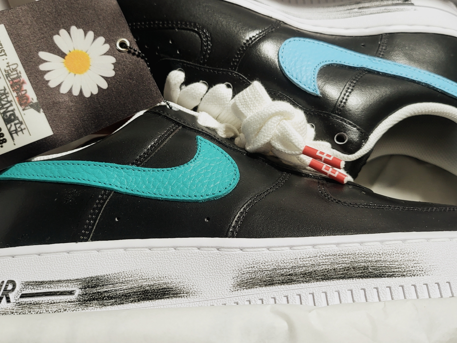 Nike x Peaceminusone Air Force 1 Low Para-Noise 3.0 Black and Multicolor 착용 스타일 - 3