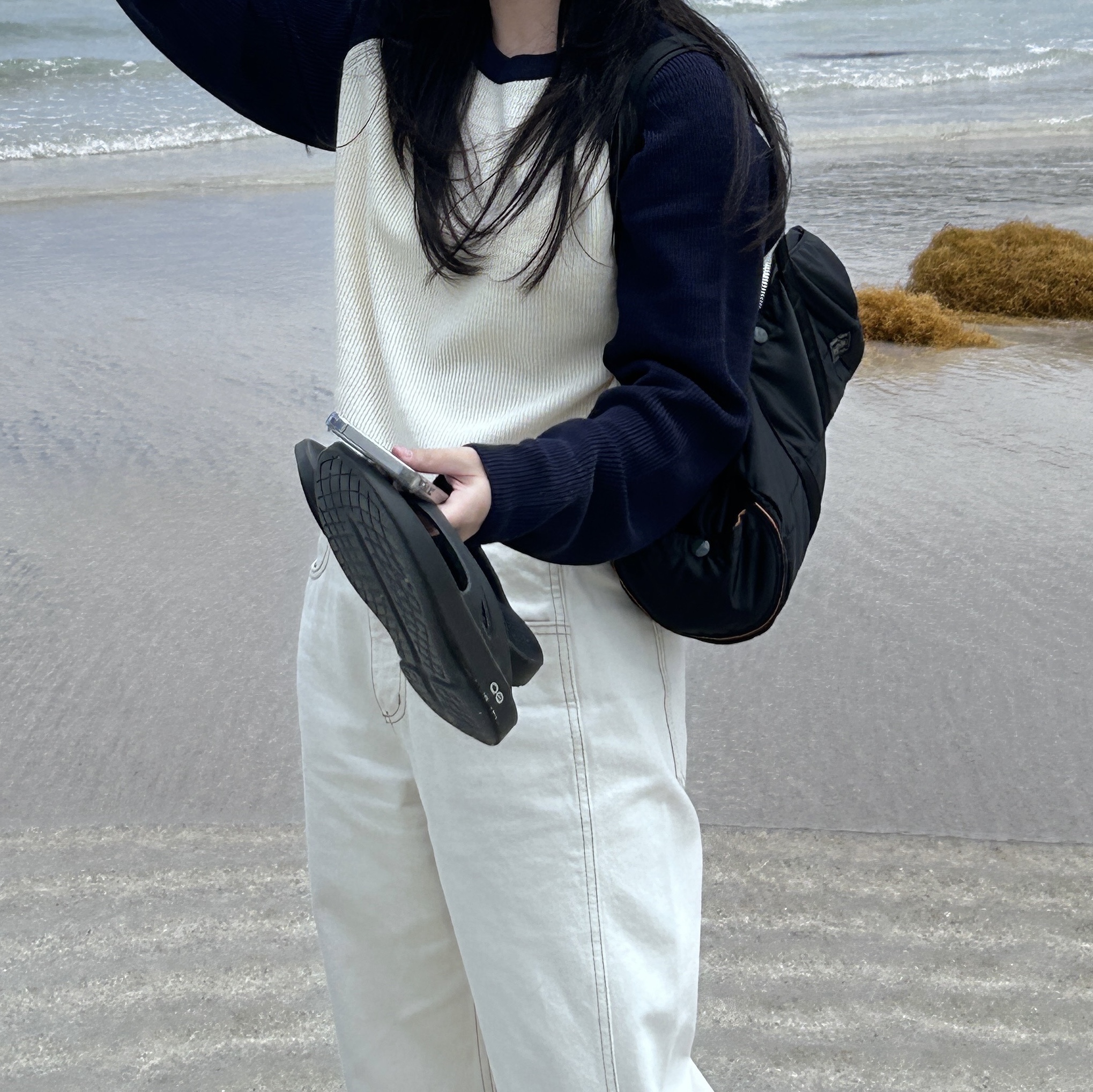 Porter Tanker Duffle Bag L Black 착용 스타일