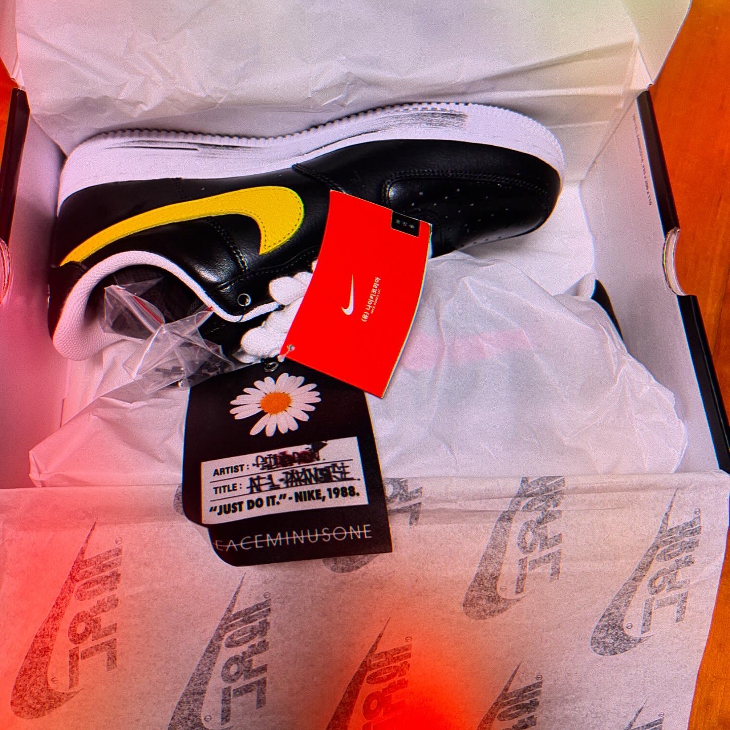 Nike x Peaceminusone Air Force 1 Low Para-Noise 3.0 Black and Multicolor 착용 스타일 - 2