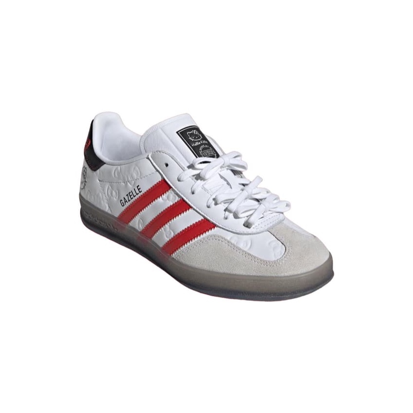 (W) Adidas x Hello Kitty Gazelle Indoor Cloud White Red 착용 스타일 - 2