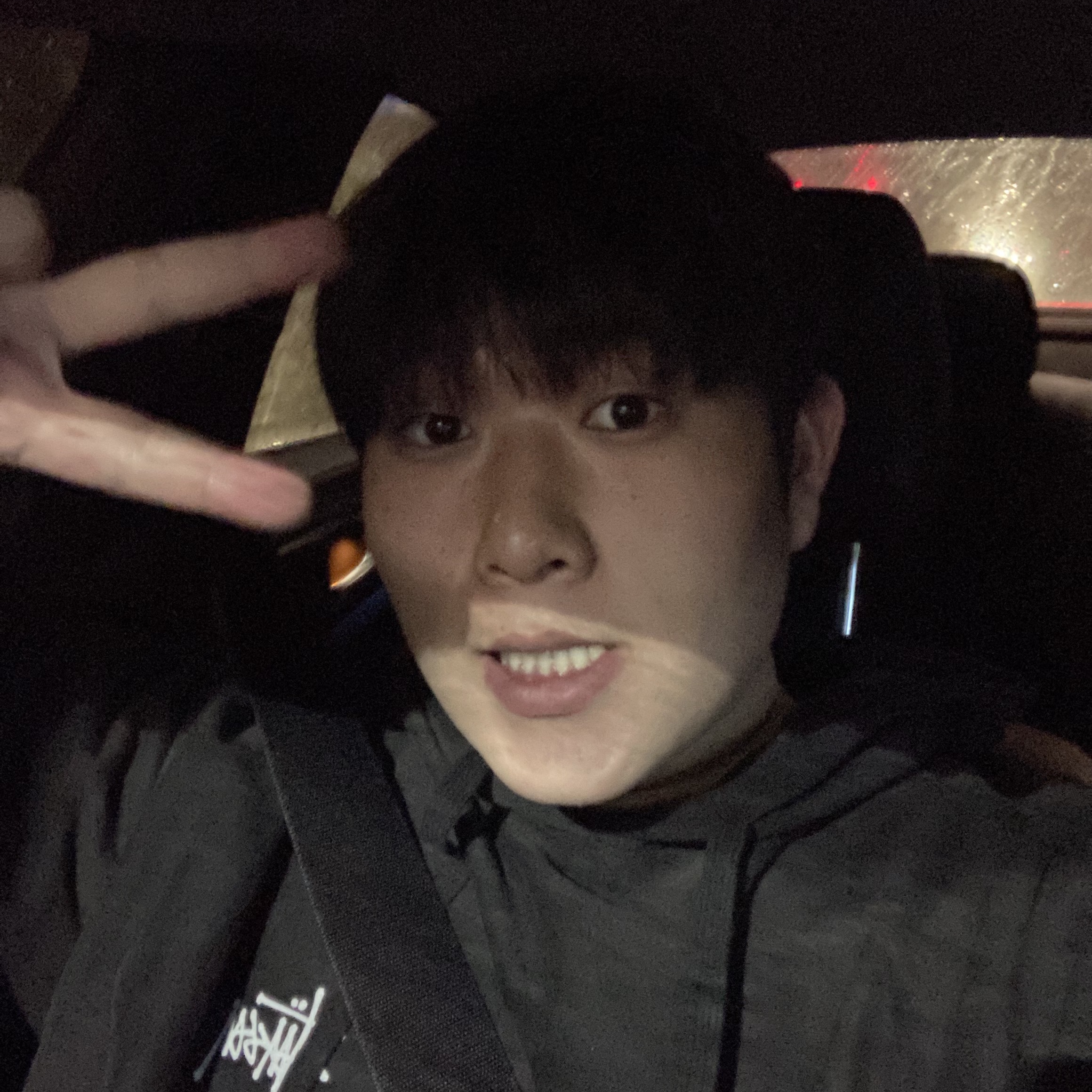 Stussy Basic Stussy Pigment Dyed Hoodie Black 착용 스타일