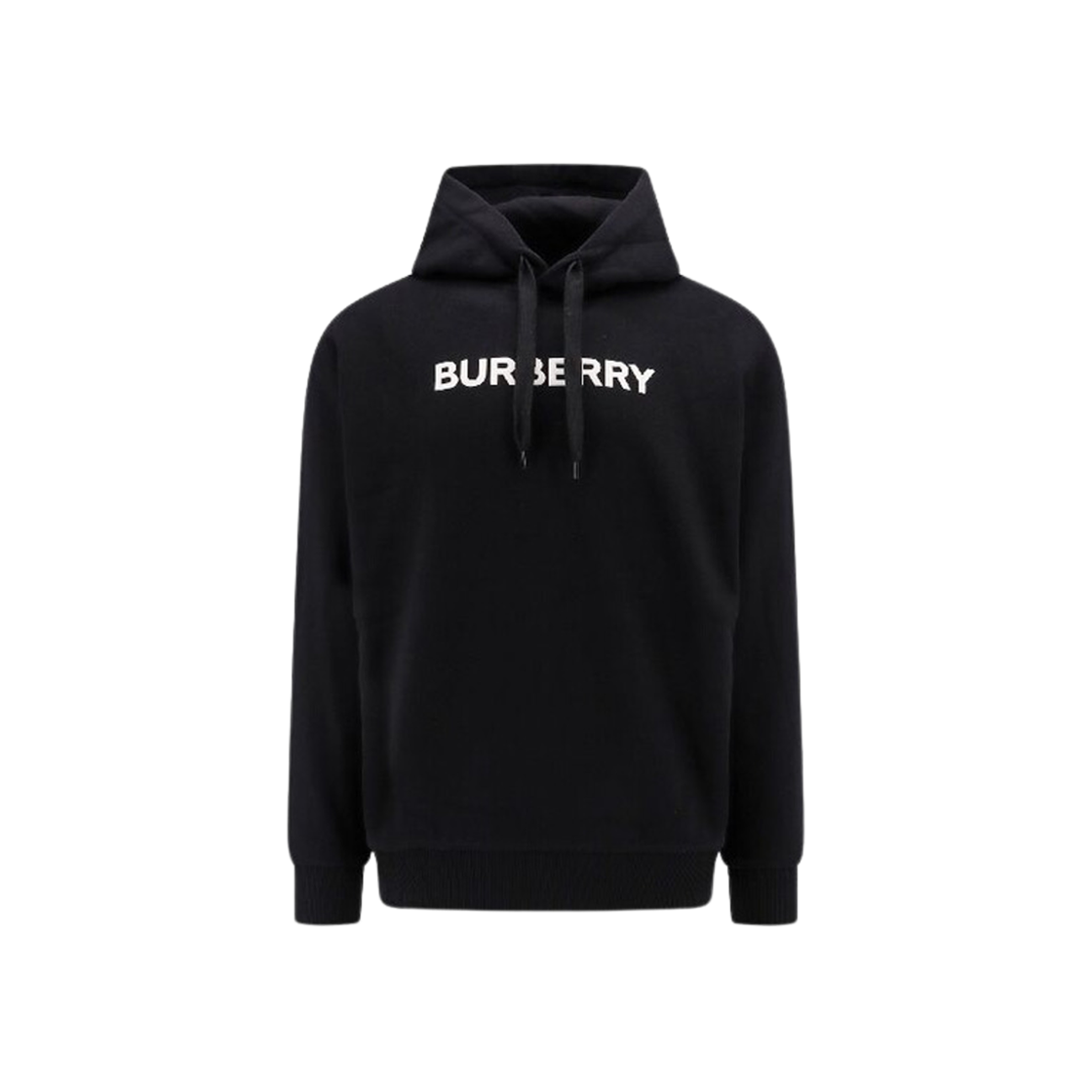 Burberry Logo Print Cotton Hoodie Black 상세 이미지 1