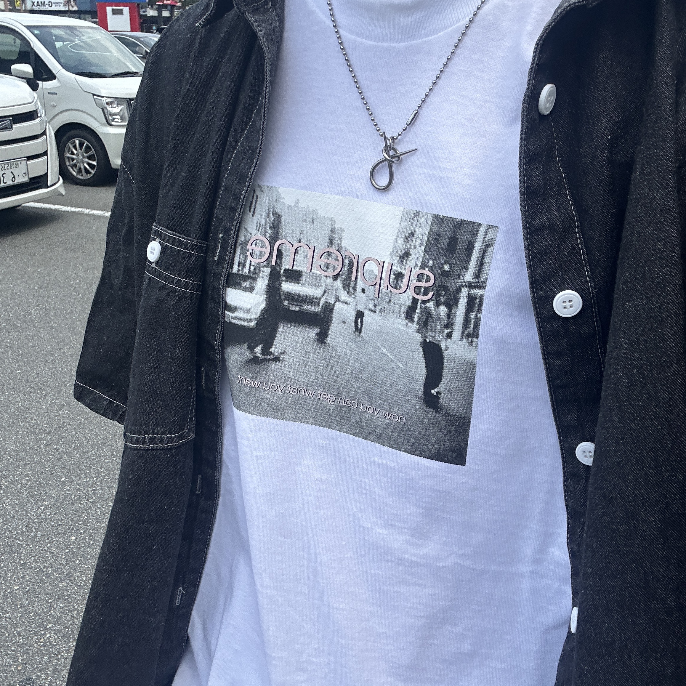 Supreme Crew 96 T-Shirt White - 24SS 착용 스타일