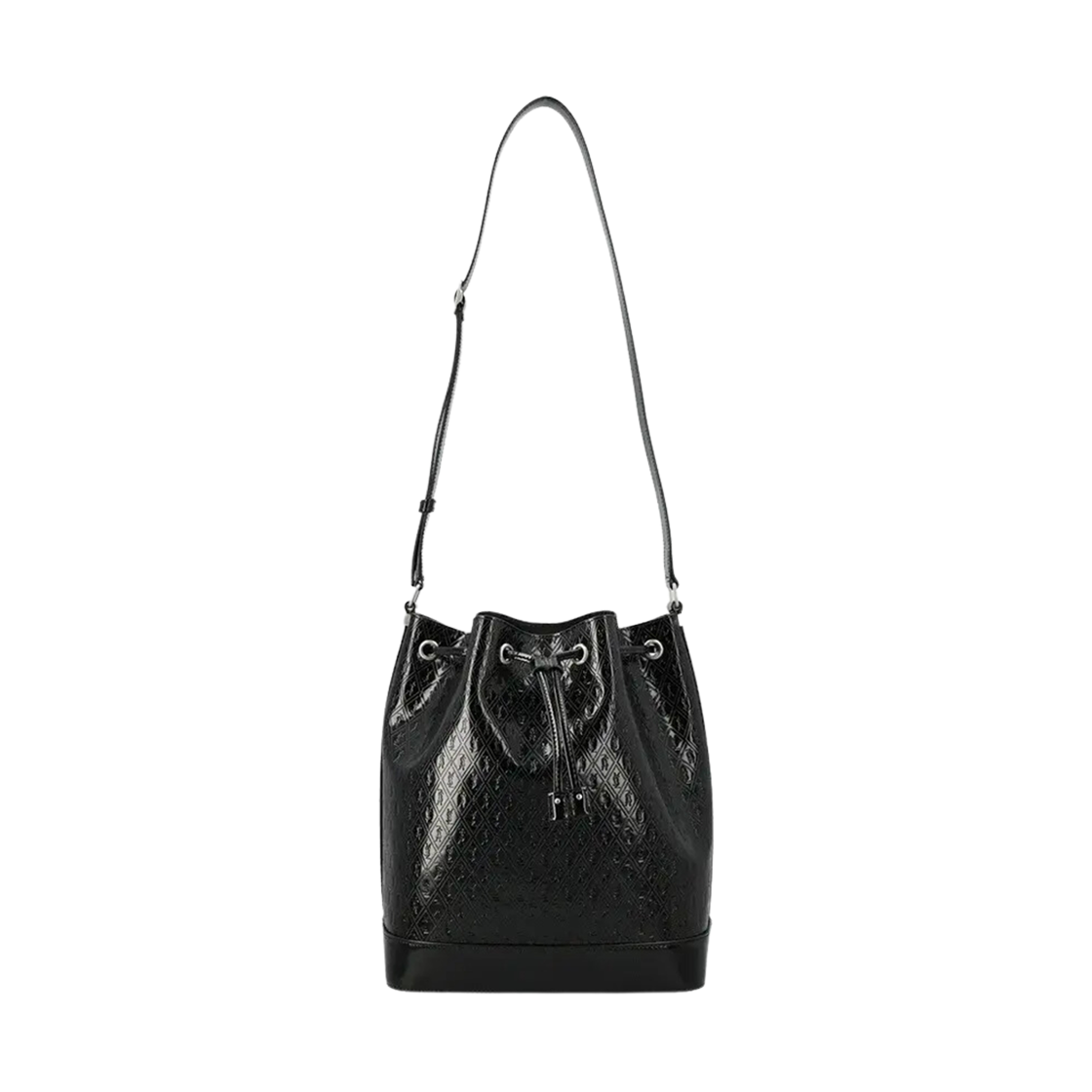 Saint Laurent Debossed Logo Bucket Bag Black 상세 이미지 1