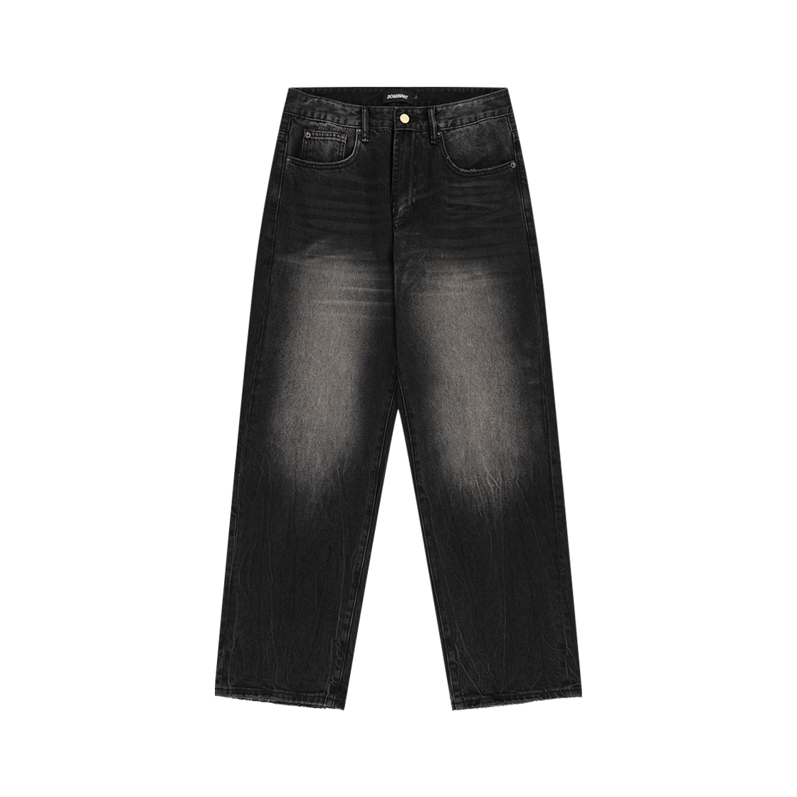 도미넌트 클로버 워싱 데님 팬츠 블랙(Dominant Clover Washing Denim Pants Black)