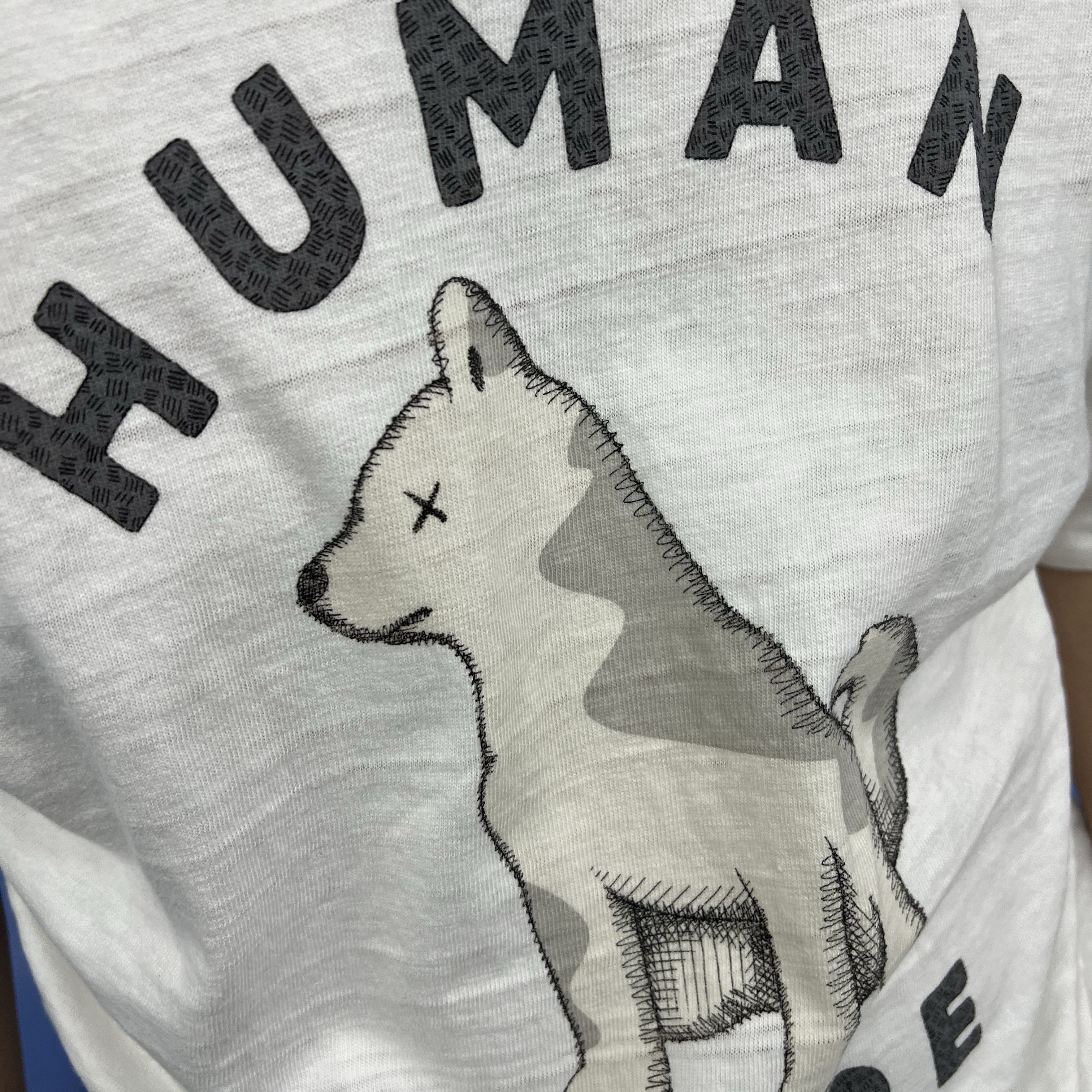 Human Made x Kaws Graphic T-Shirt White - Seoul Store Exclusive 착용 스타일
