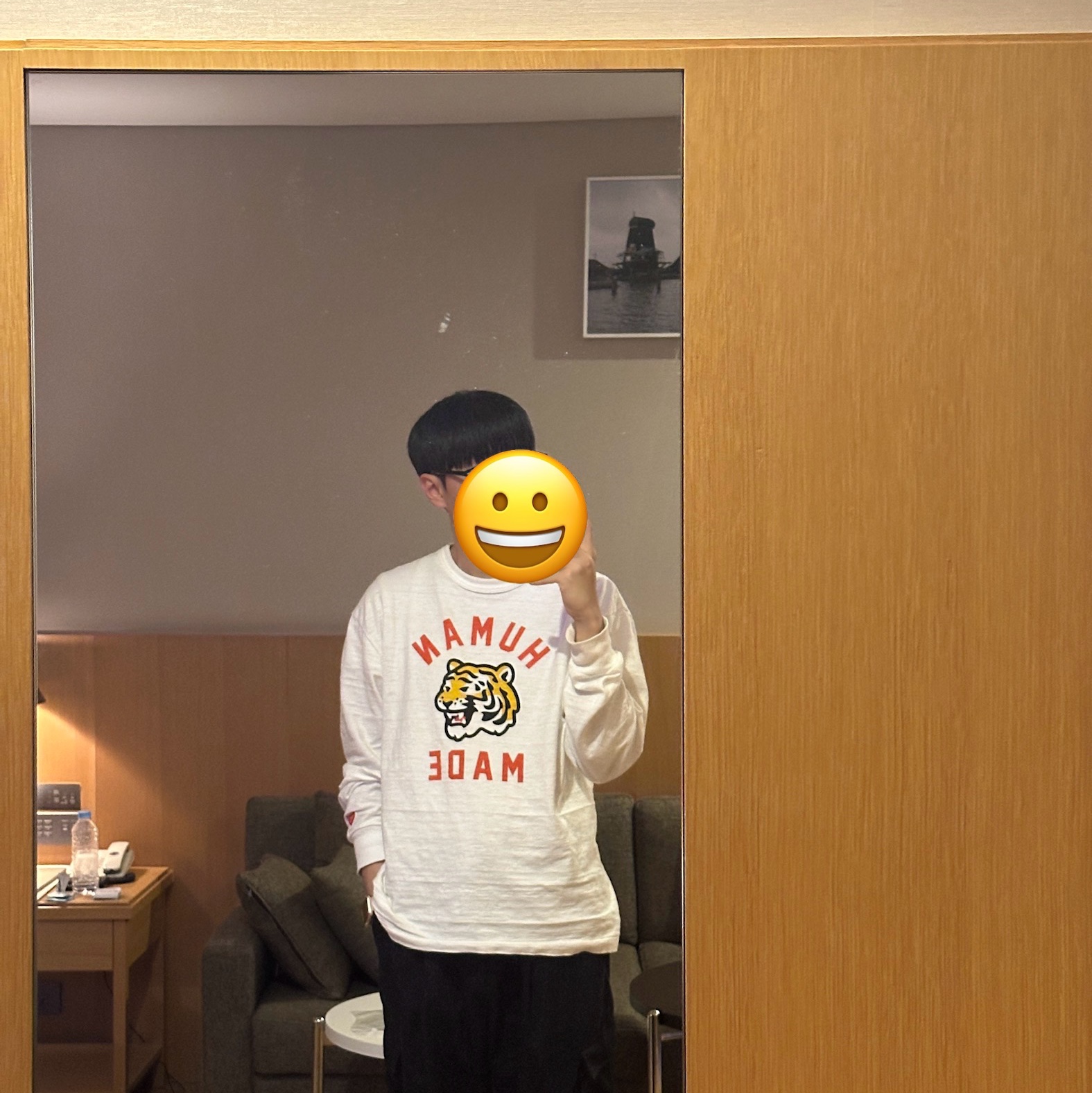 Human Made Graphic L/S T-Shirt White 착용 스타일