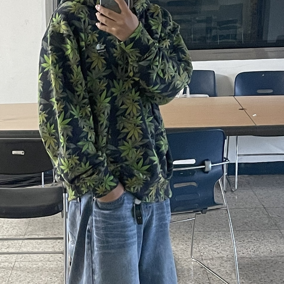 Supreme x The North Face Leaf Hooded Sweatshirt Black - 23FW 착용 스타일