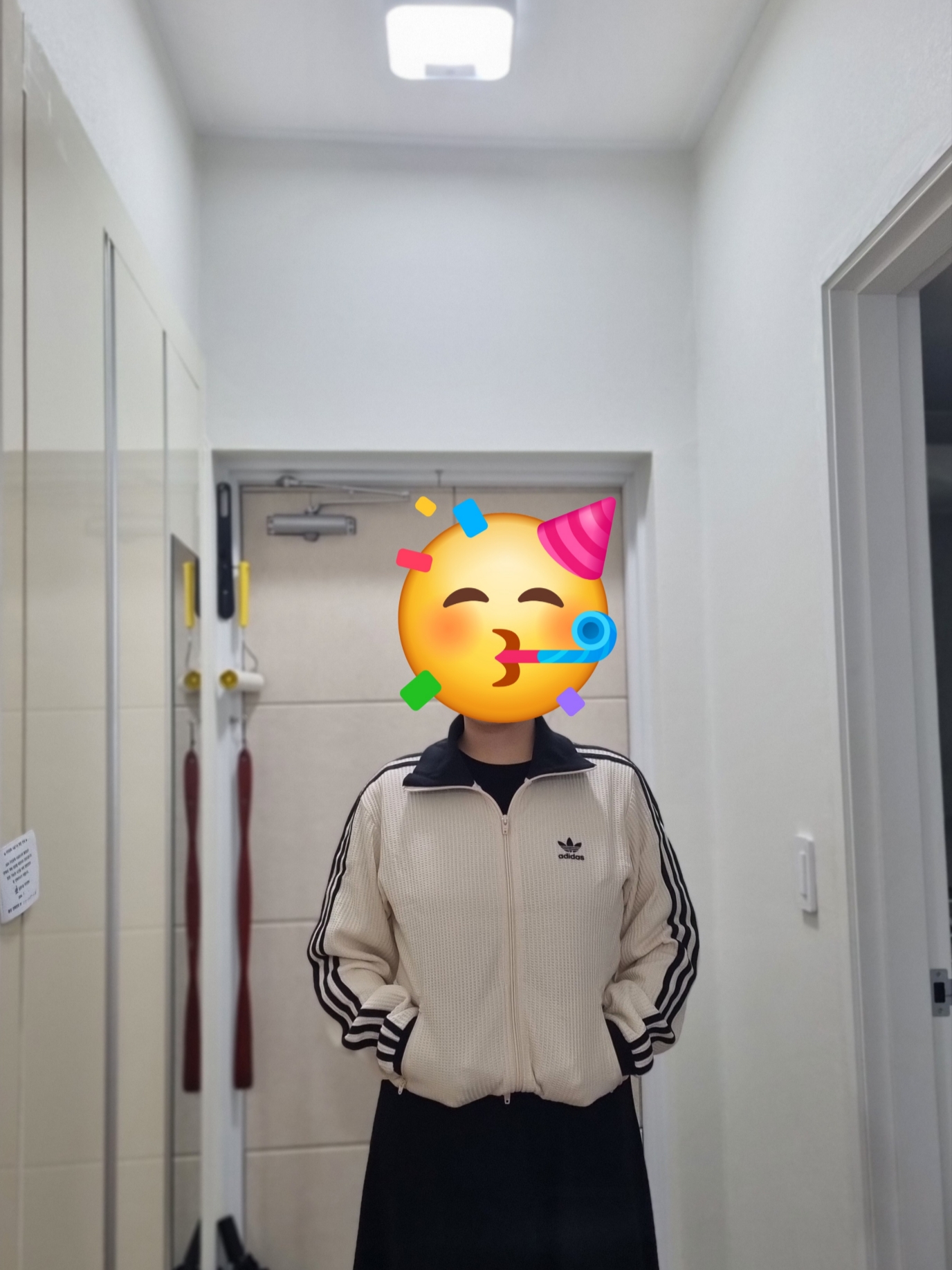 Adidas Waffle Beckenbauer Track Top Wonder White - KR Sizing 착용 스타일