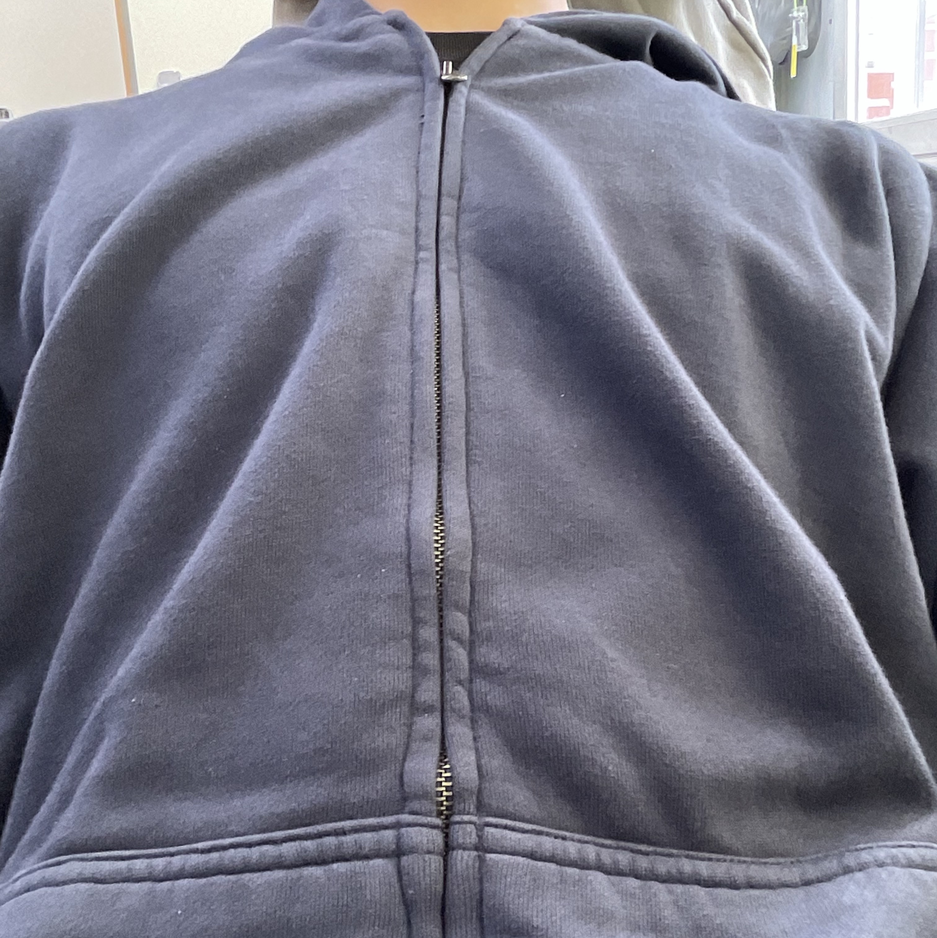 Yeezy YZY Zip-Up Hoodie Navy 착용 스타일