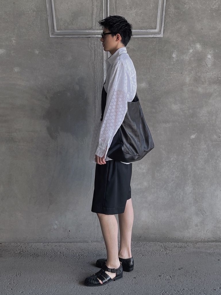 ssstein Leather Shoulder Bag Black - 24FW 착용 스타일 - 2