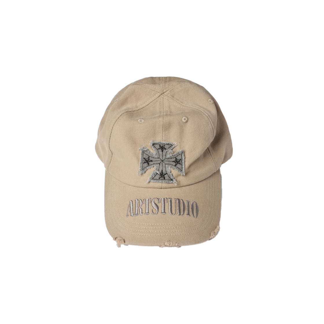 ETCE Cross Destroyed Cap Beige 상세 이미지 1