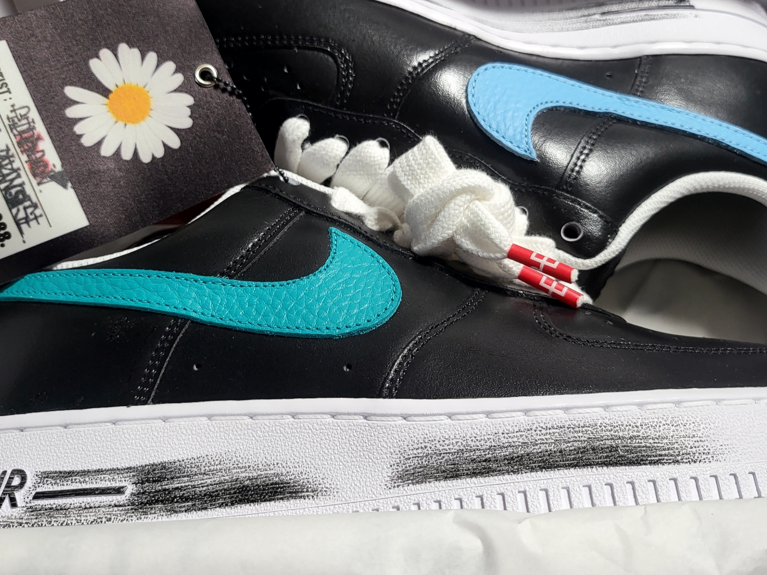 Nike x Peaceminusone Air Force 1 Low Para-Noise 3.0 Black and Multicolor 착용 스타일 - 1