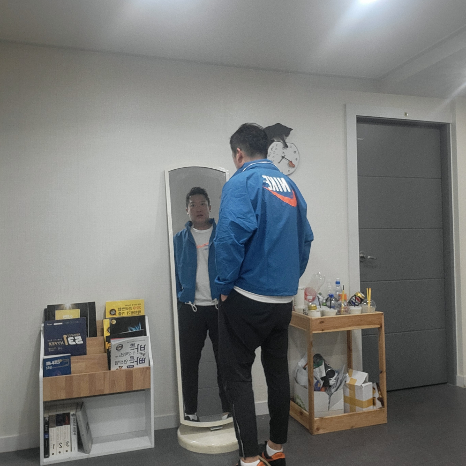 Nike NSW Trend Woven Jacket Dark Marina Blue - Asia 착용 스타일