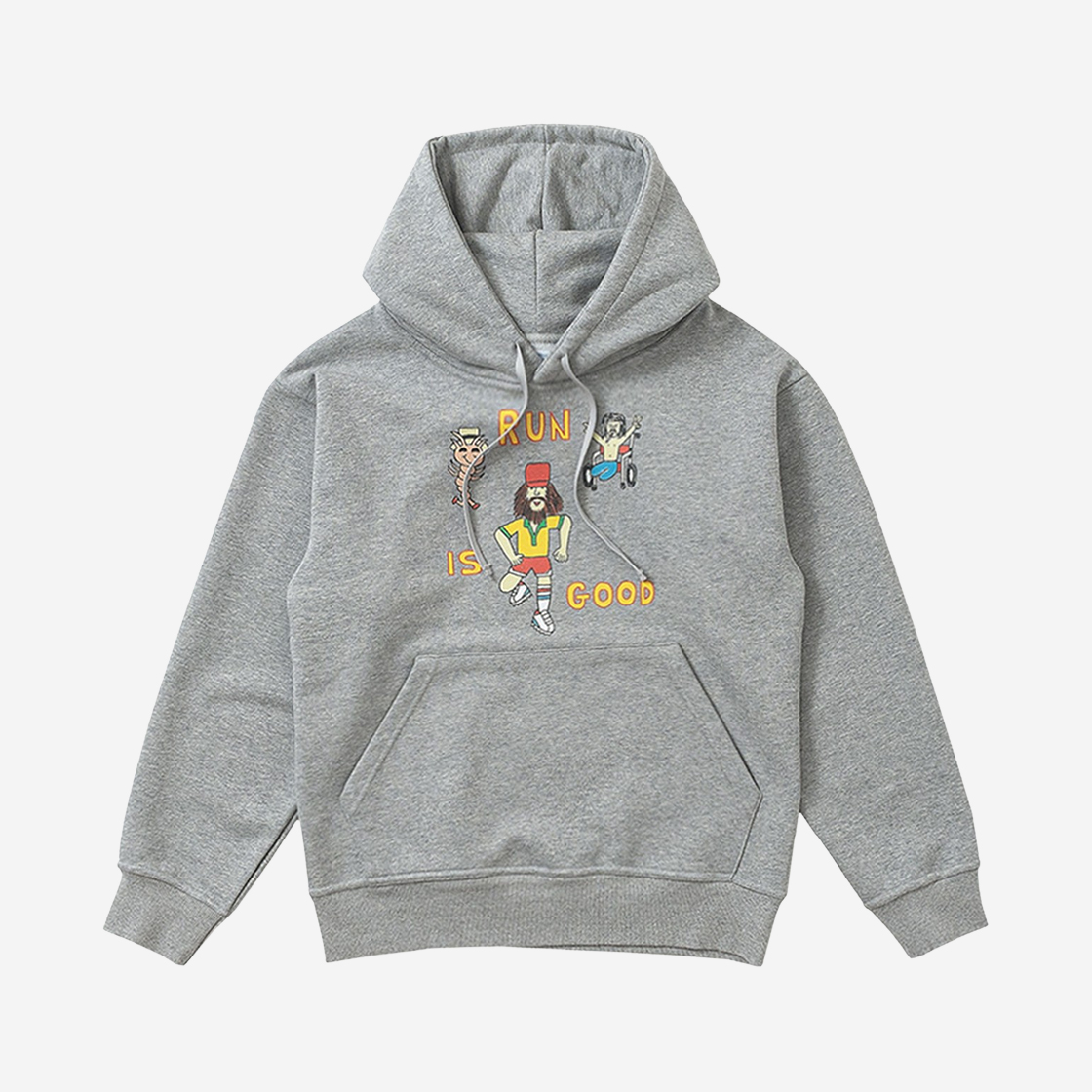 빅웨이브 컬렉티브 런 이즈 굿 후디 스포츠 그레이