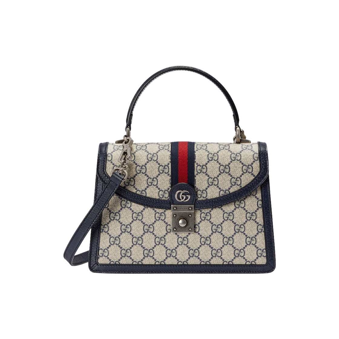 Gucci Ophidia Small Top Handle Bag Beige Blue Supreme 상세 이미지 1