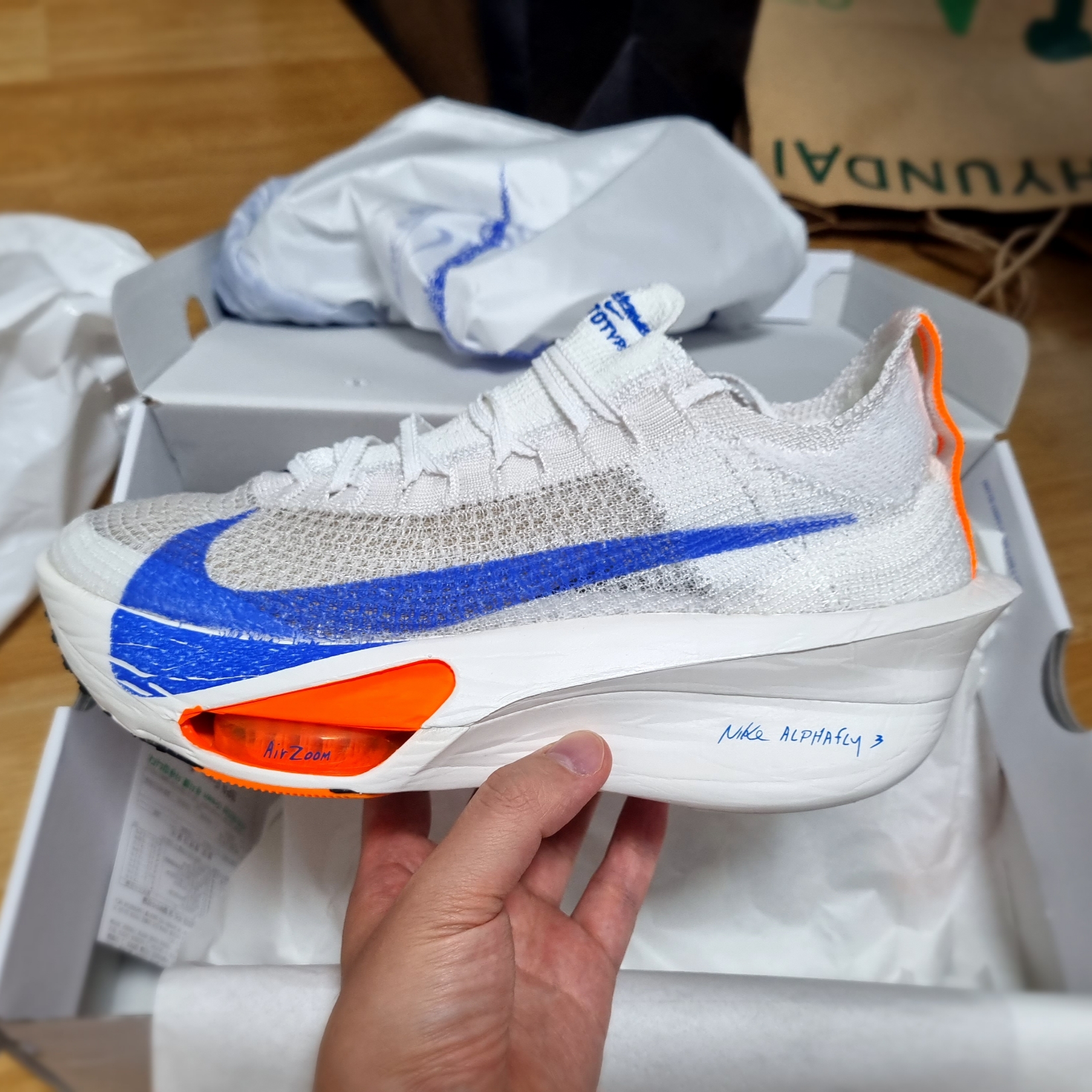 Nike Air Zoom Alphafly Next% 3 Blueprint 착용 스타일