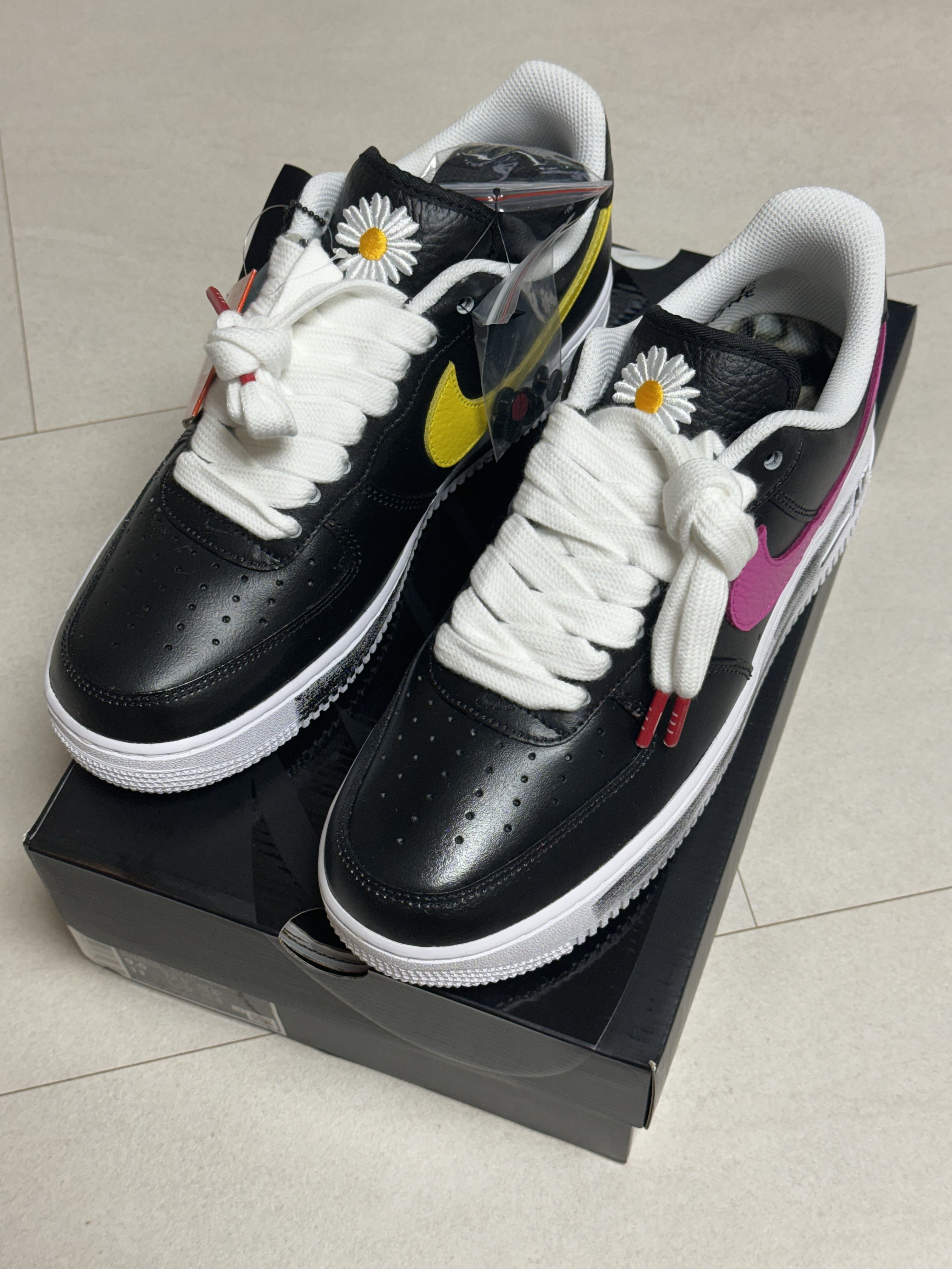 Nike x Peaceminusone Air Force 1 Low Para-Noise 3.0 Black and Multicolor 착용 스타일 - 6