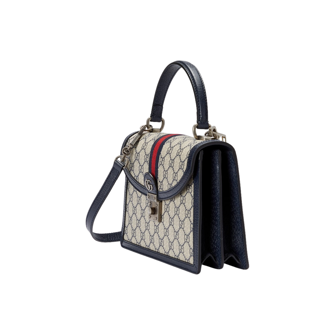 Gucci Ophidia Small Top Handle Bag Beige Blue Supreme 상세 이미지 2