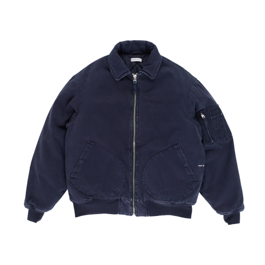 KM4DOTBPO21NY Pop Trading Company Flight Jacket Navy - 24FW