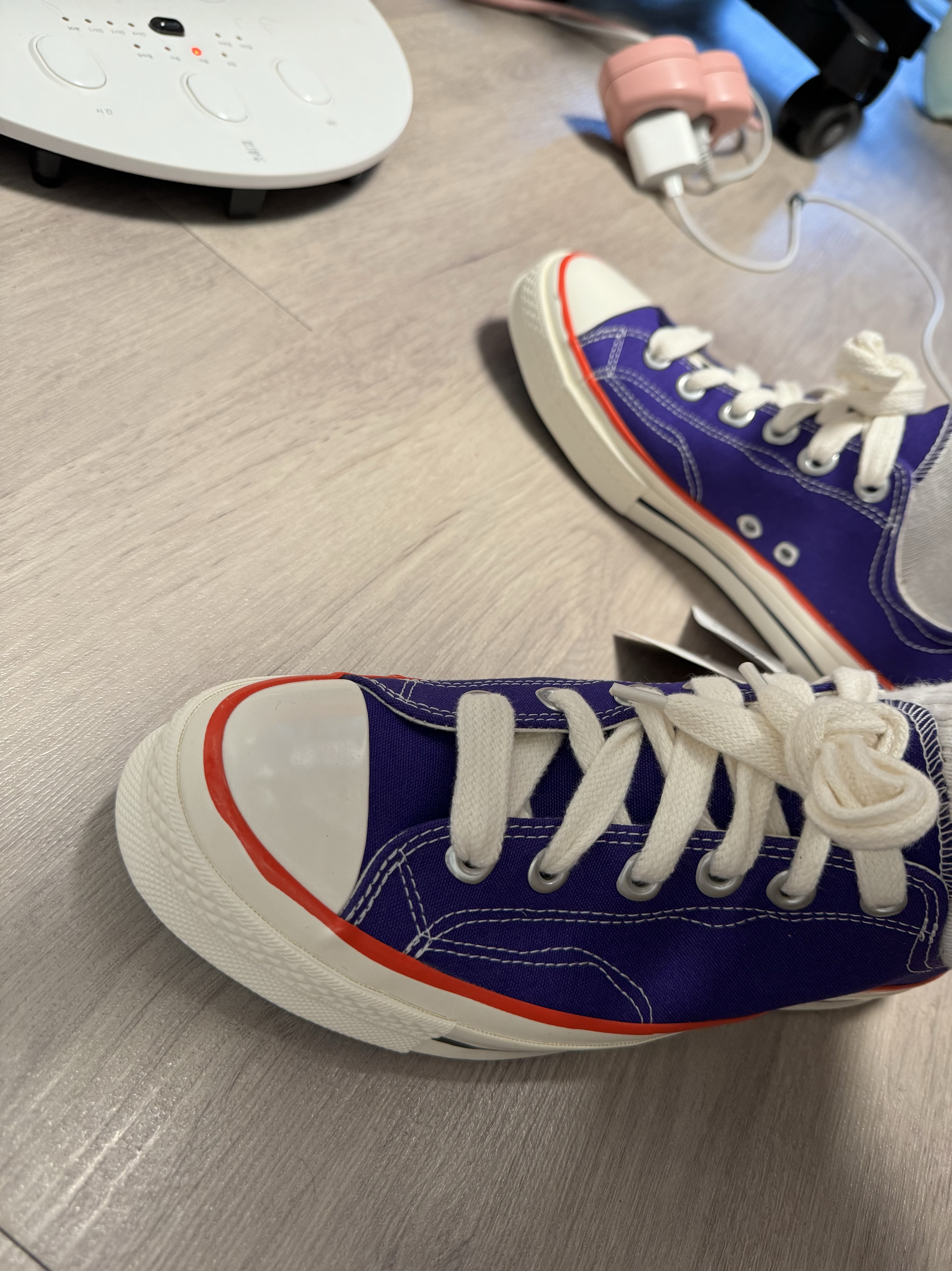 Converse Chuck 70 Ox Sketch Court Purple 착용 스타일 - 2