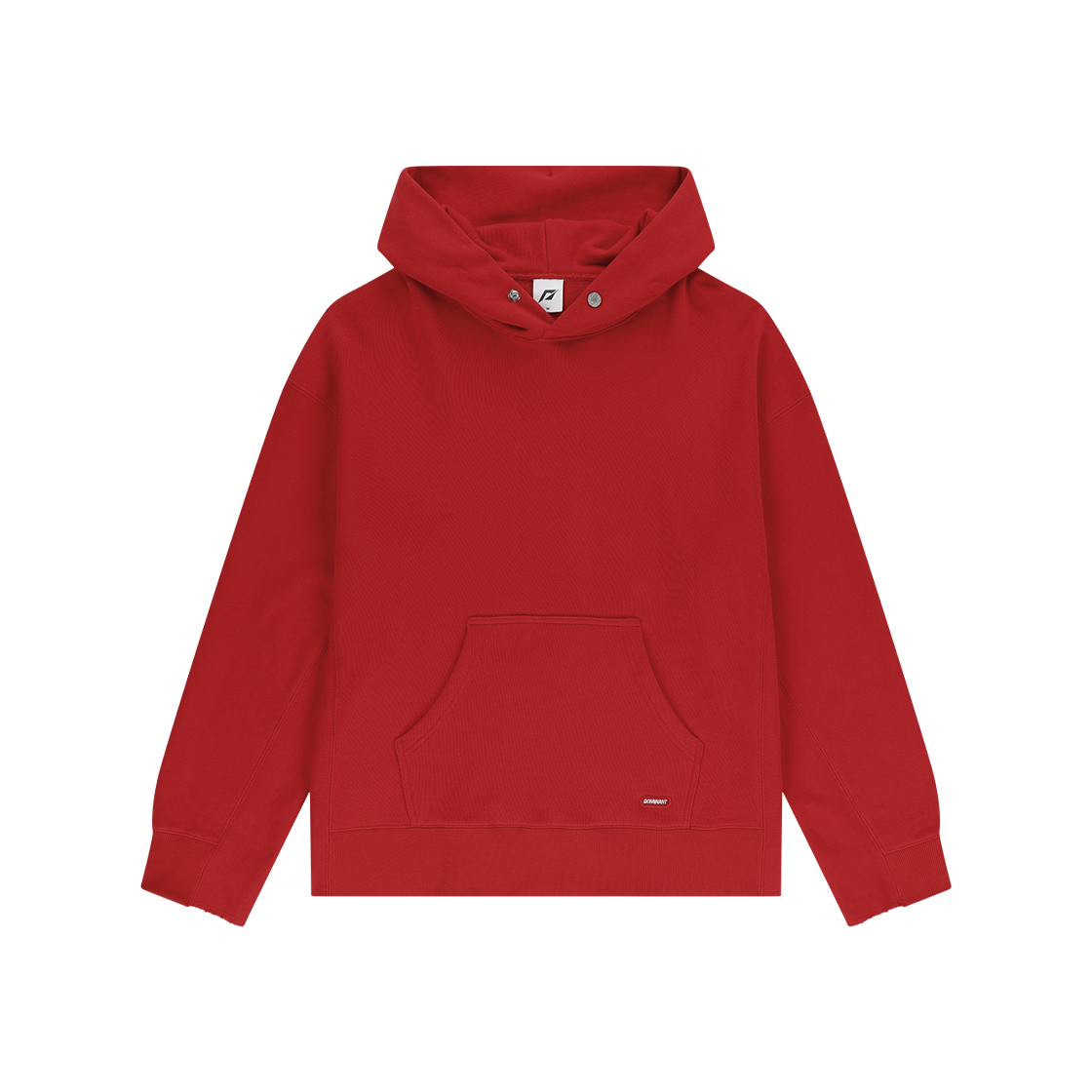 도미넌트 스몰 로고 후디 레드