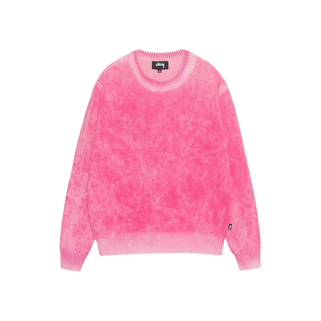 Stussy Faded Cotton Crew Knit Pink 상세 이미지 1