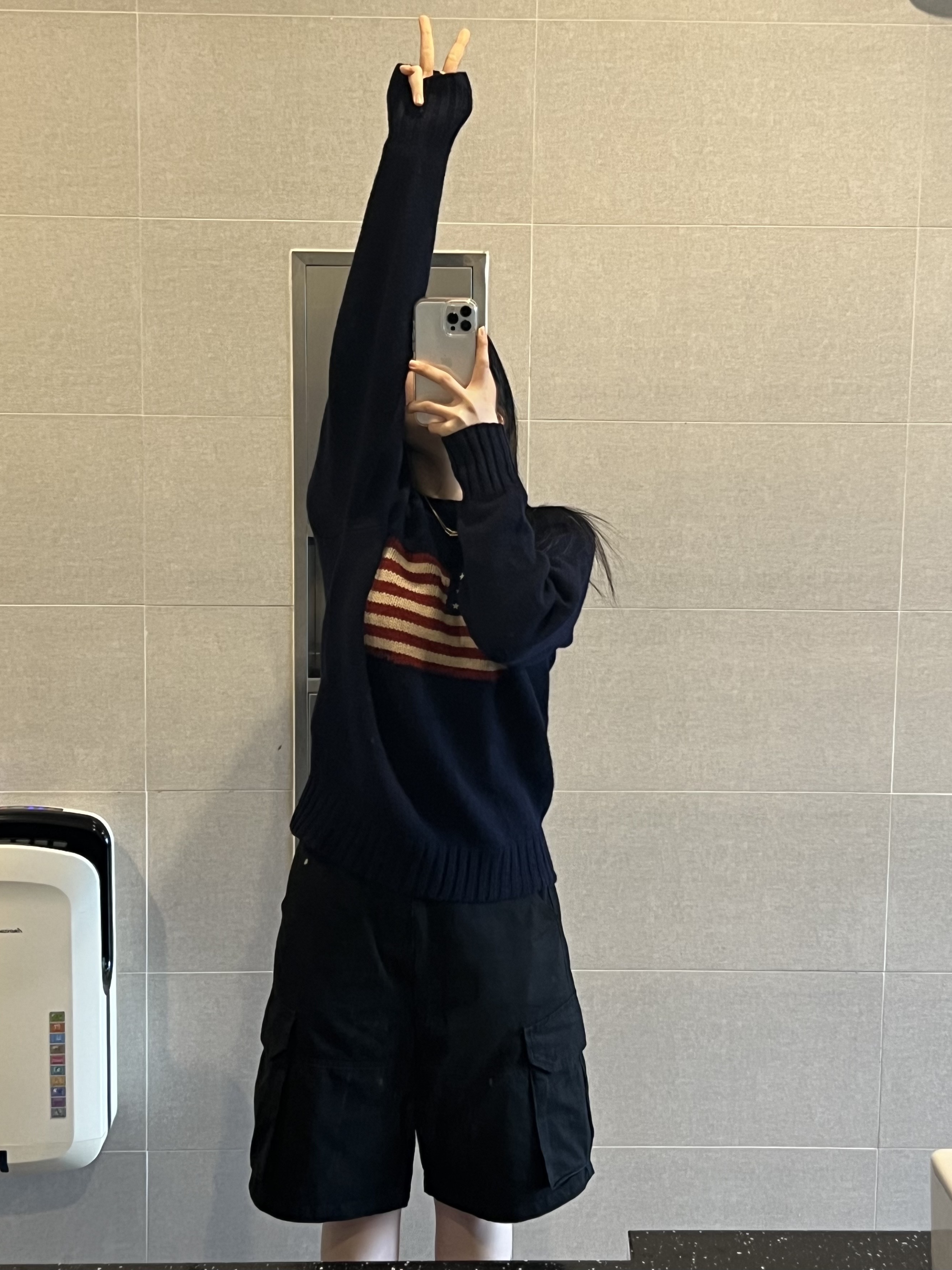 [30% 적립] Polo Ralph Lauren Iconic Flag Sweater Hunter Navy - 24FW 착용 스타일 - 2