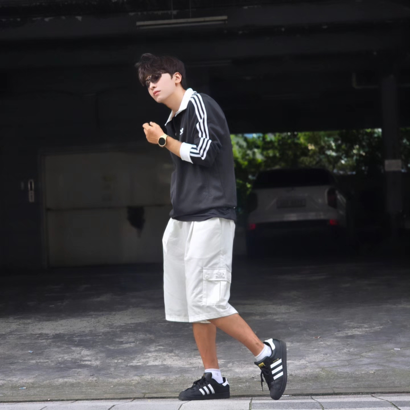 Adidas Adicolor Classics Beckenbauer Track Jacket Black - KR Sizing, Adidas Adicolor Classics Beckenbauer Track Jacket Black - US Sizing 착용 스타일 - 6