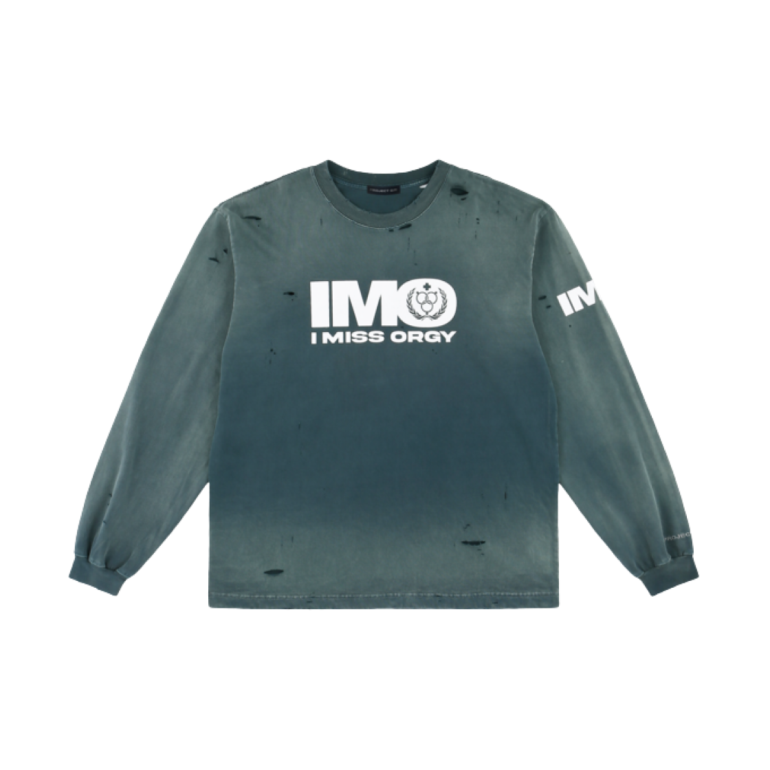 Project G/R IMO Washed Long Sleeve Blue Green 상세 이미지 1