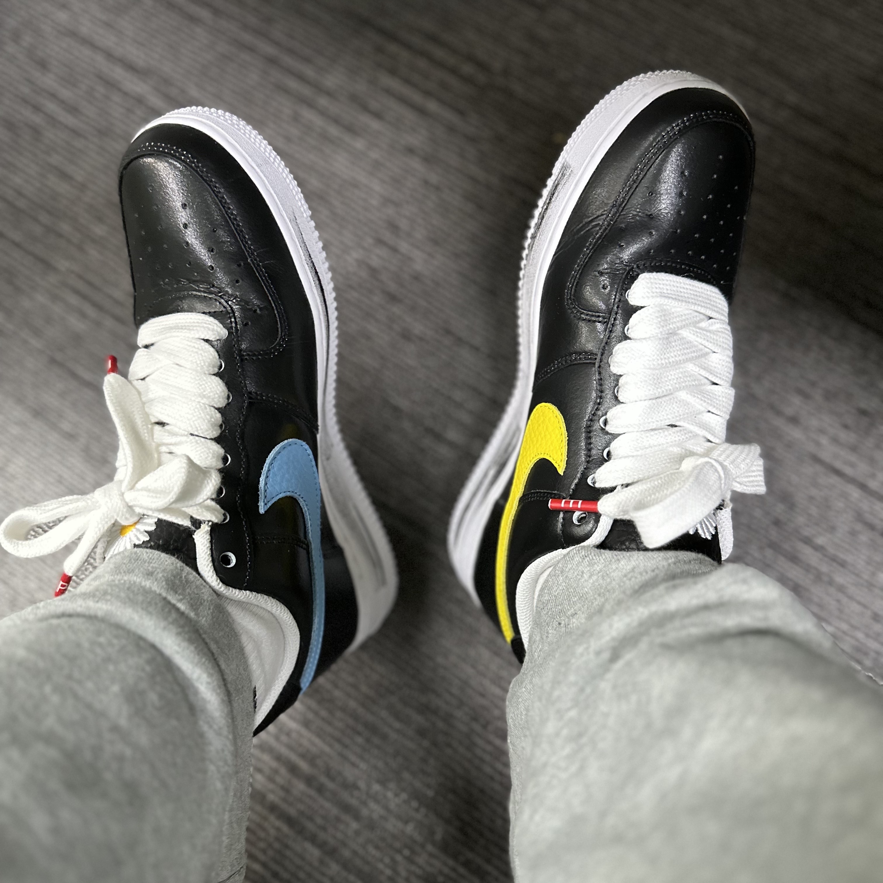 Nike x Peaceminusone Air Force 1 Low Para-Noise 3.0 Black and Multicolor 착용 스타일