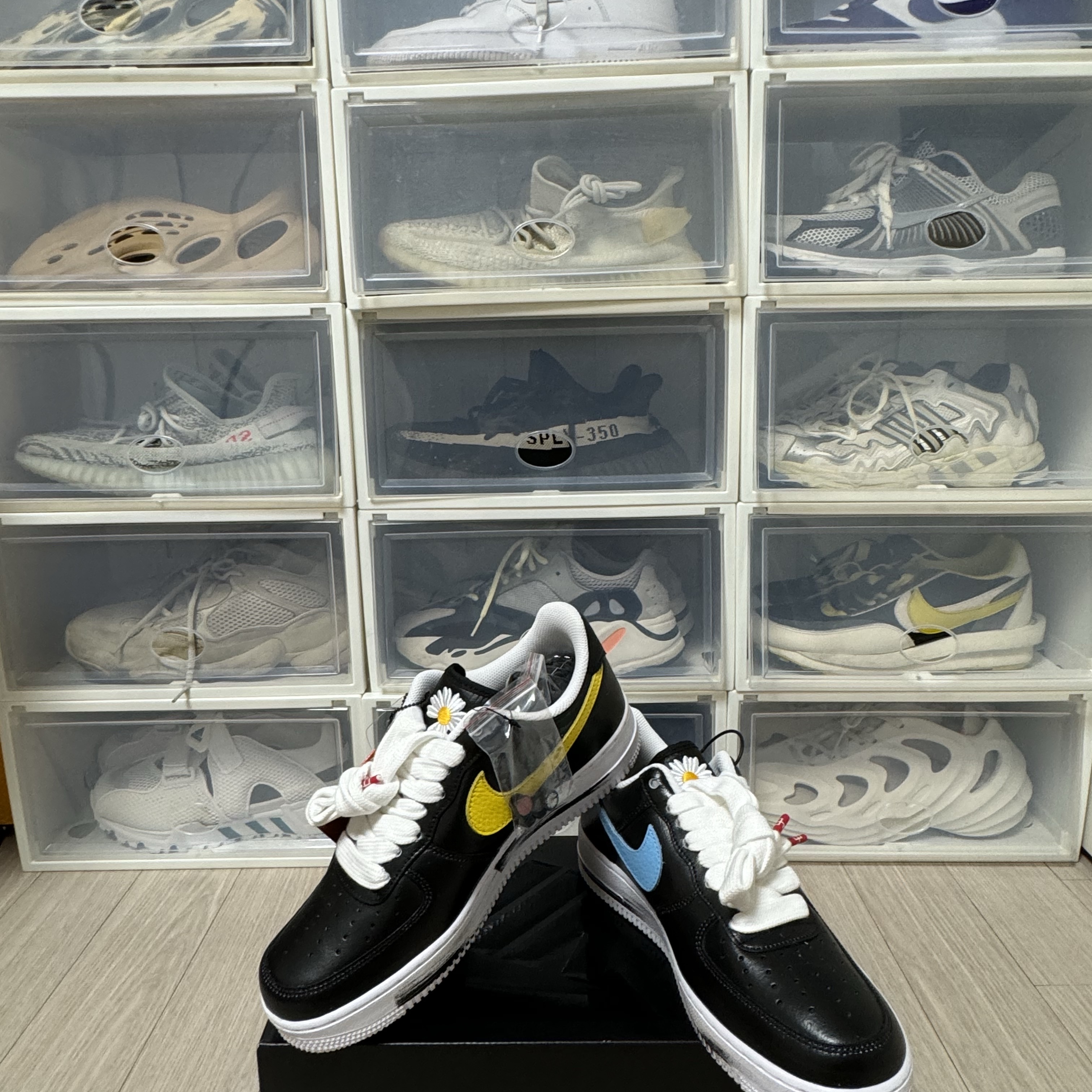 Nike x Peaceminusone Air Force 1 Low Para-Noise 3.0 Black and Multicolor 착용 스타일 - 1