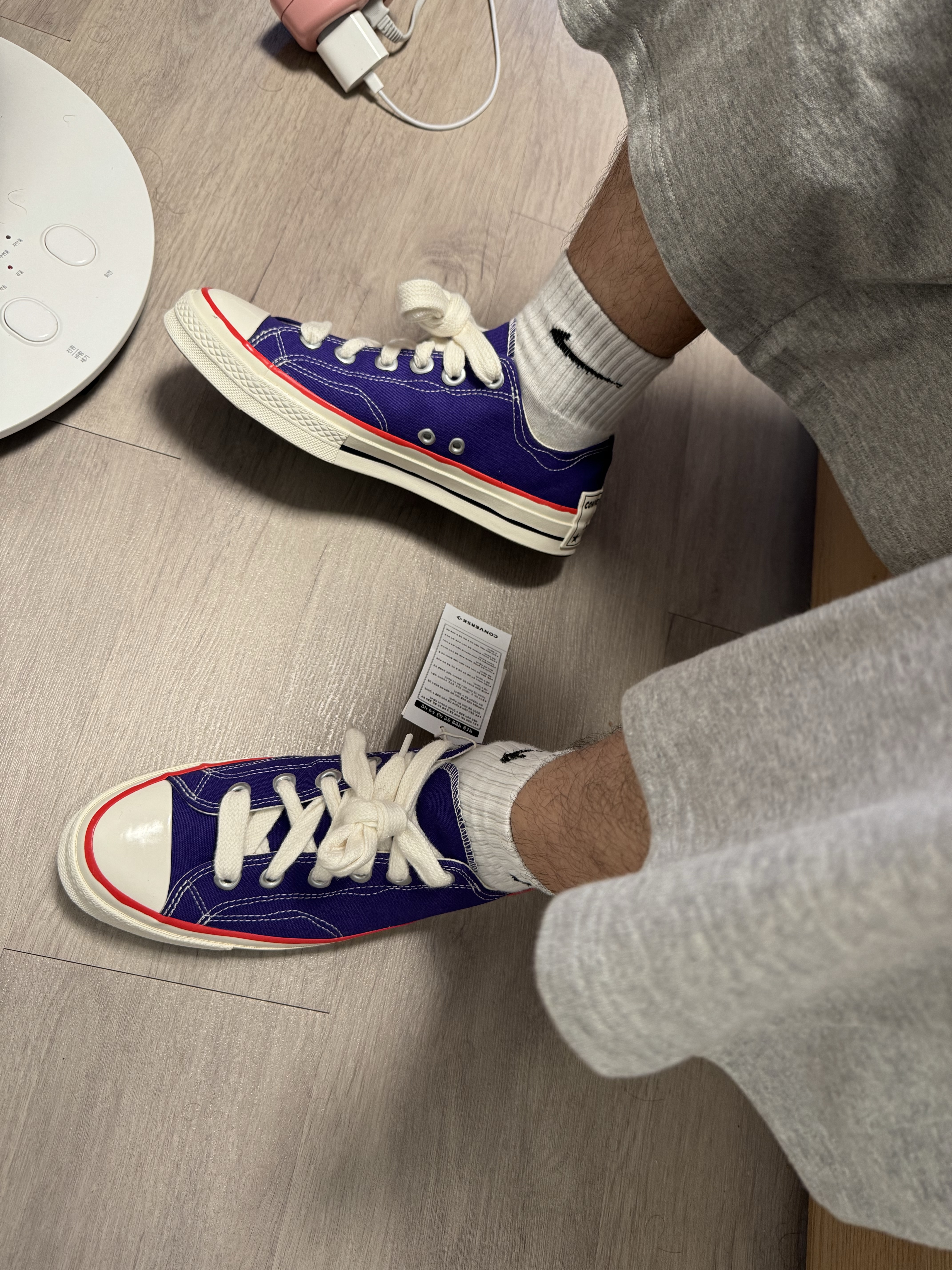 Converse Chuck 70 Ox Sketch Court Purple 착용 스타일 - 3