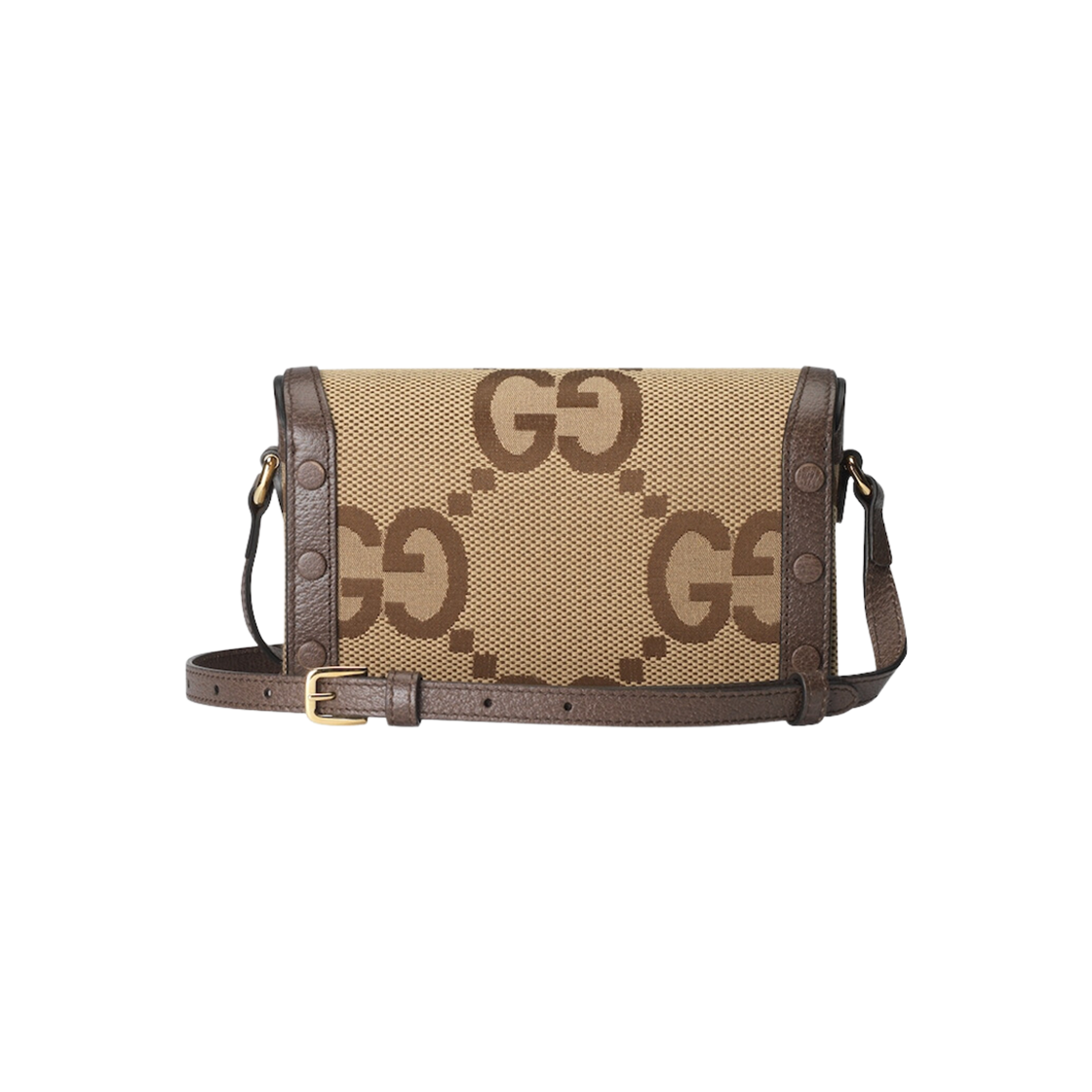 Gucci Horsebit 1955 Jumbo GG Mini Bag Camel Ebony Canvas 상세 이미지 3