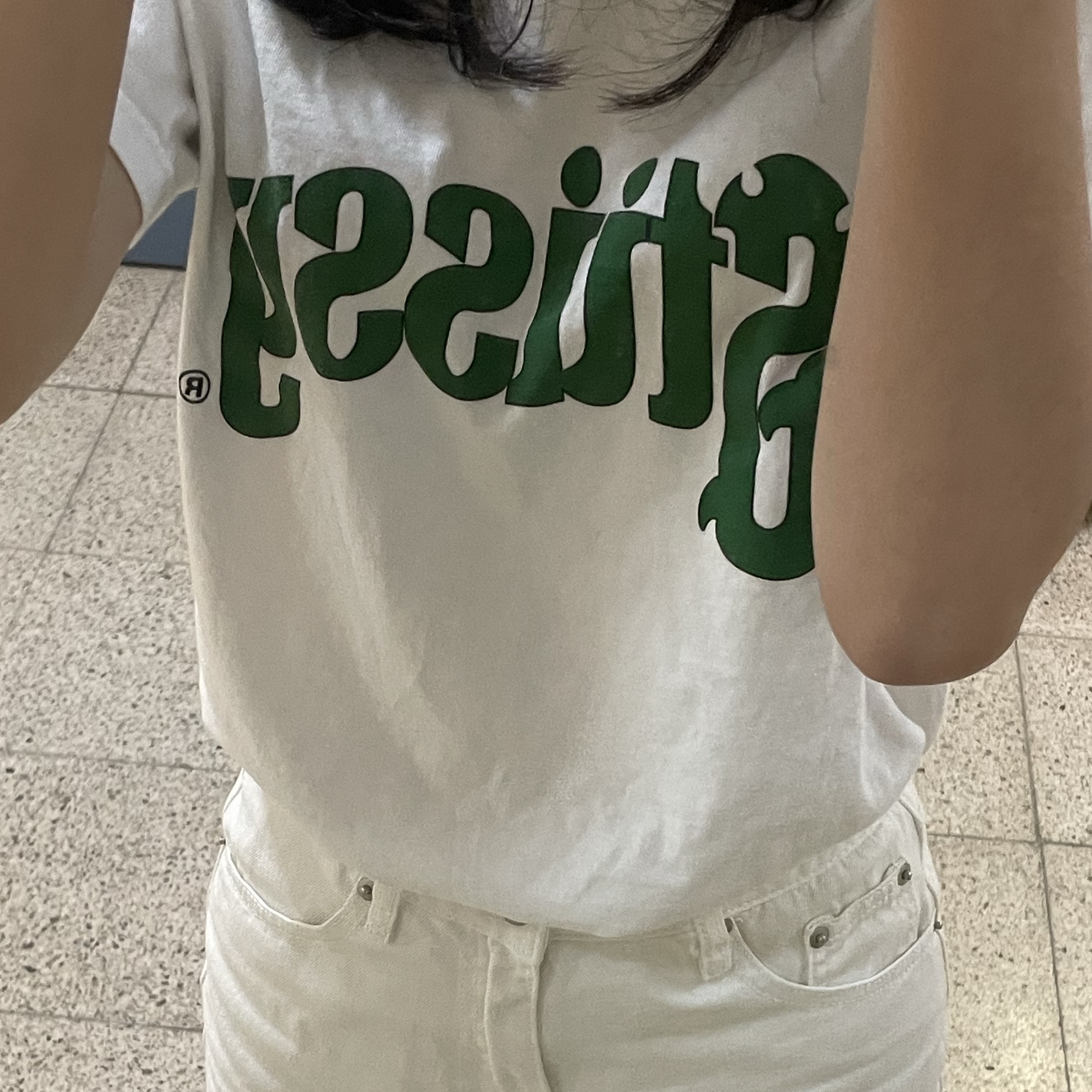 Stussy Soda T-Shirt White 착용 스타일 - 2