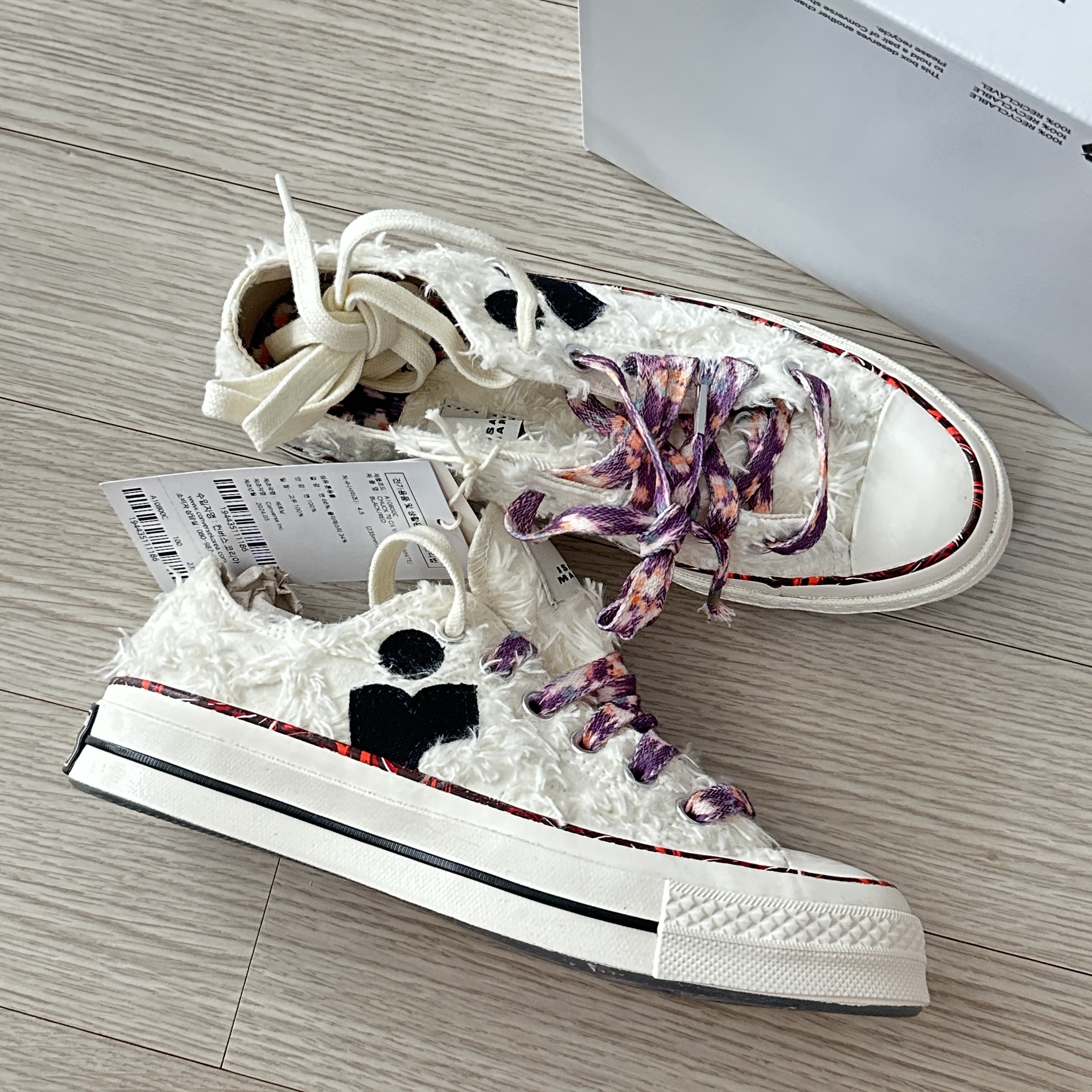 Converse x Isabel Marant Chuck 70 Ox Vanilla White 착용 스타일 - 1