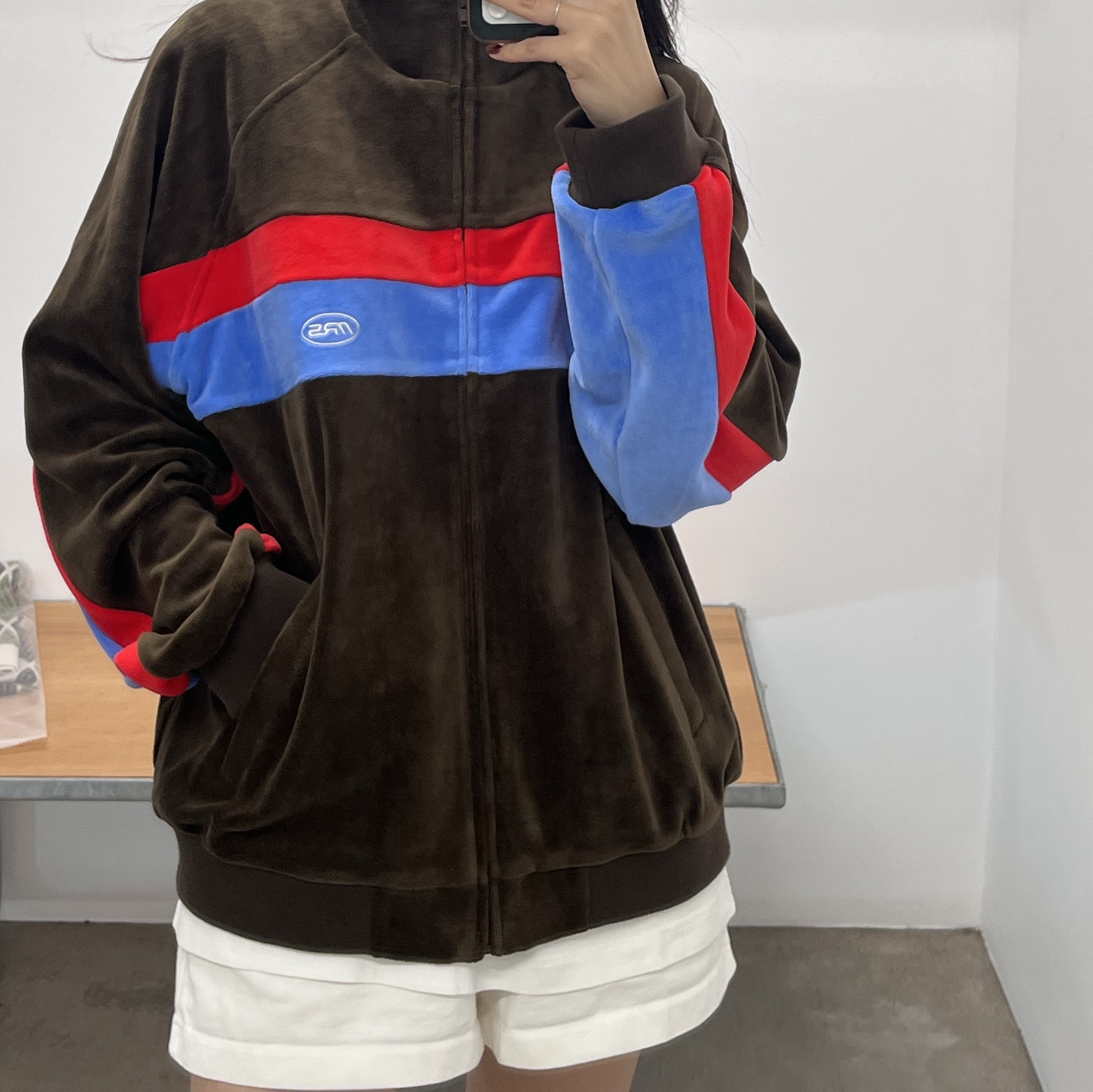 Supreme x Martine Rose Velour Track Jacket Brown - 24FW 착용 스타일 - 3