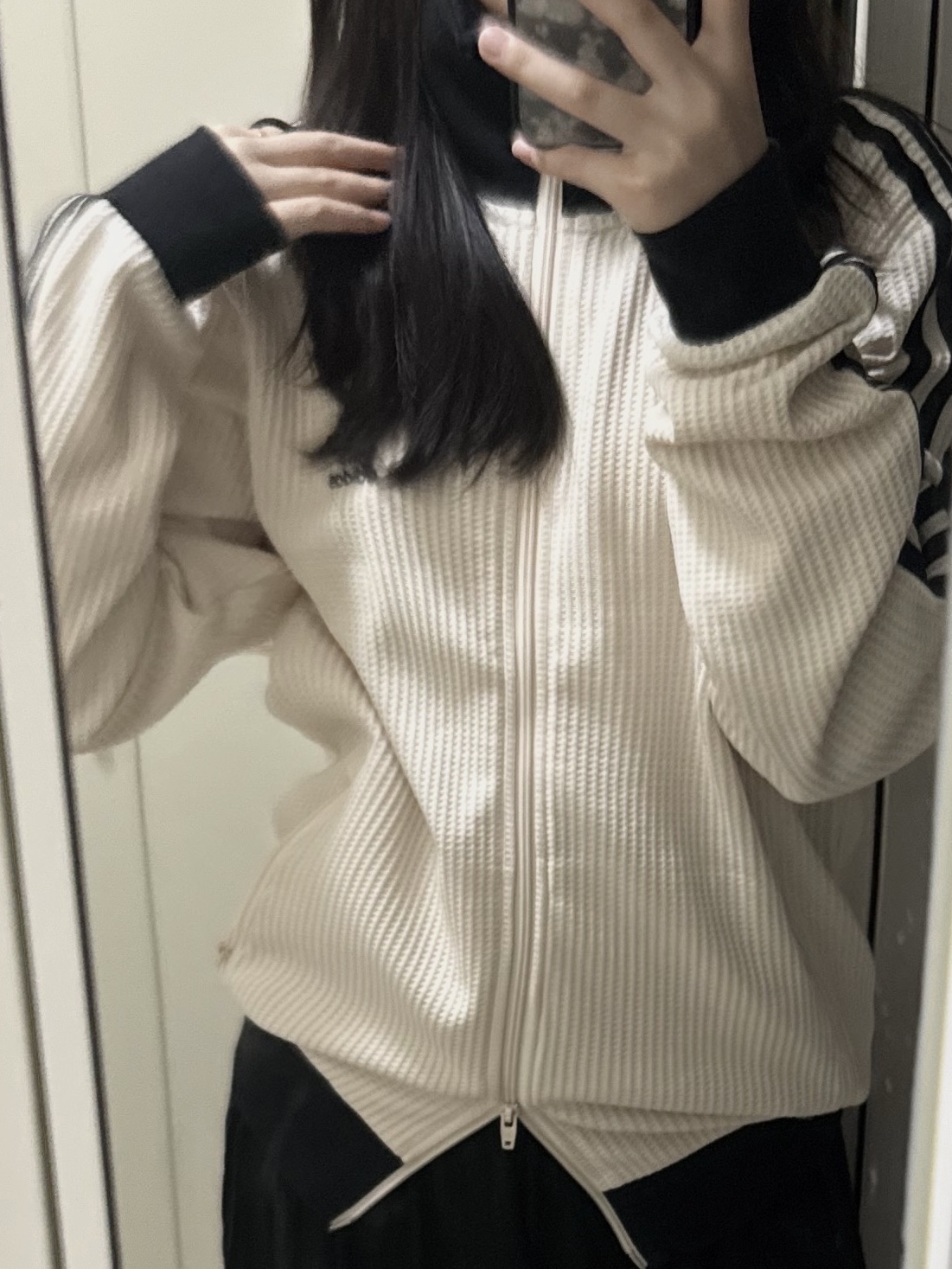 Adidas Waffle Beckenbauer Track Top Wonder White - KR Sizing 착용 스타일