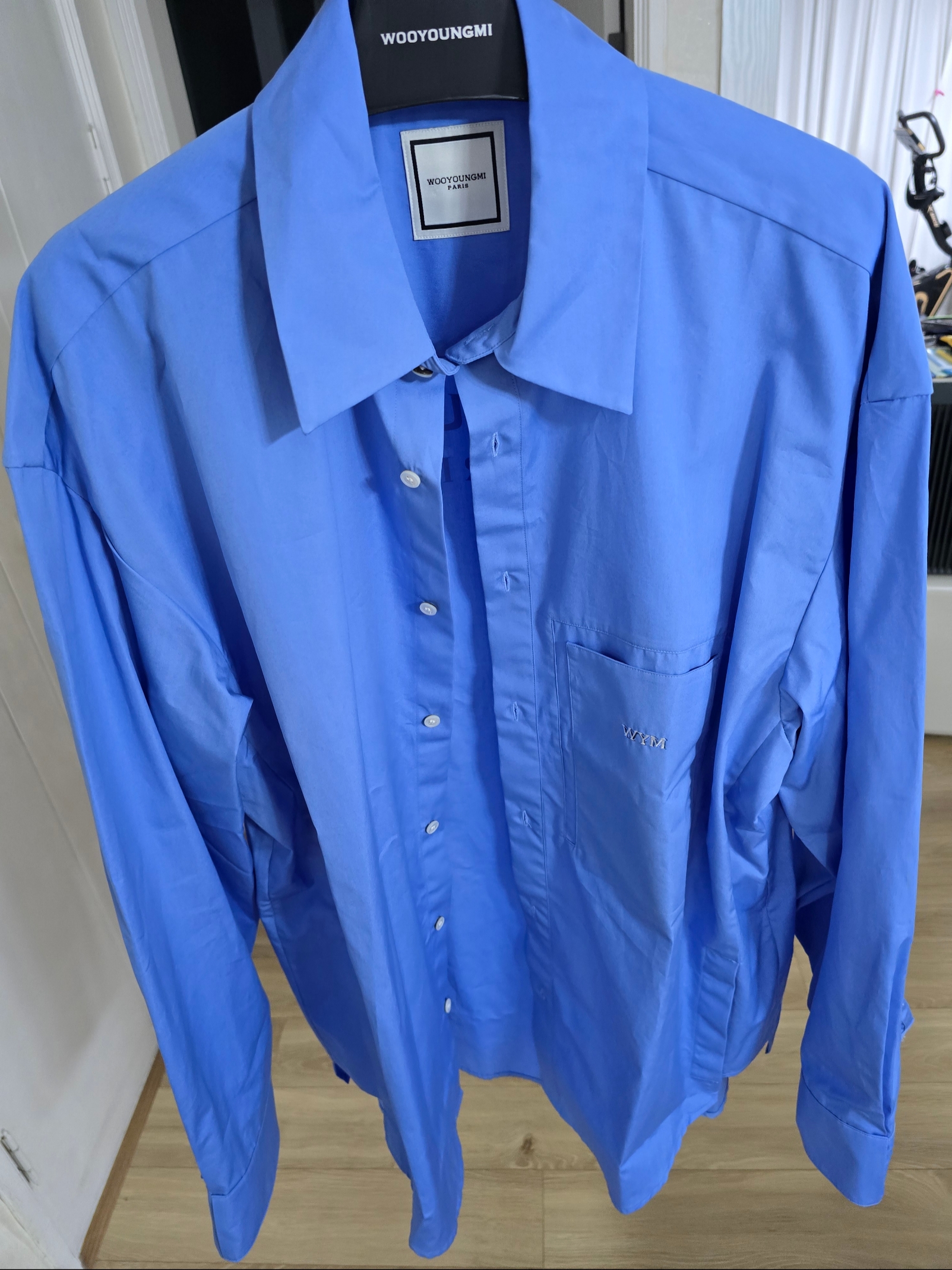 Wooyoungmi Cotton Back Logo Shirt Blue - 23SS, Porter Tanker 2Way Briefcase Black 착용 스타일 - 4