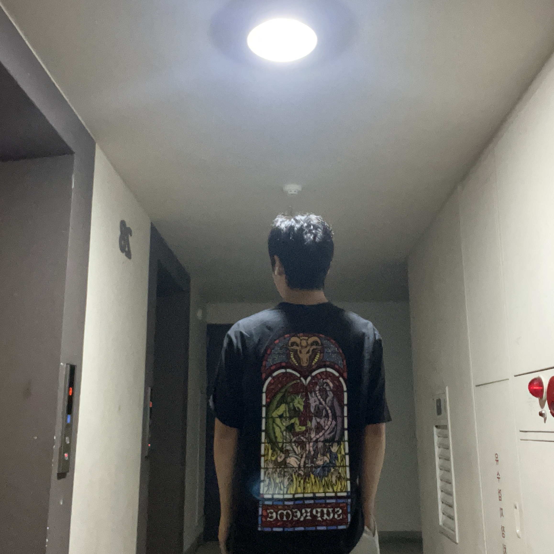 Supreme Worship T-Shirt Black - 23FW 착용 스타일