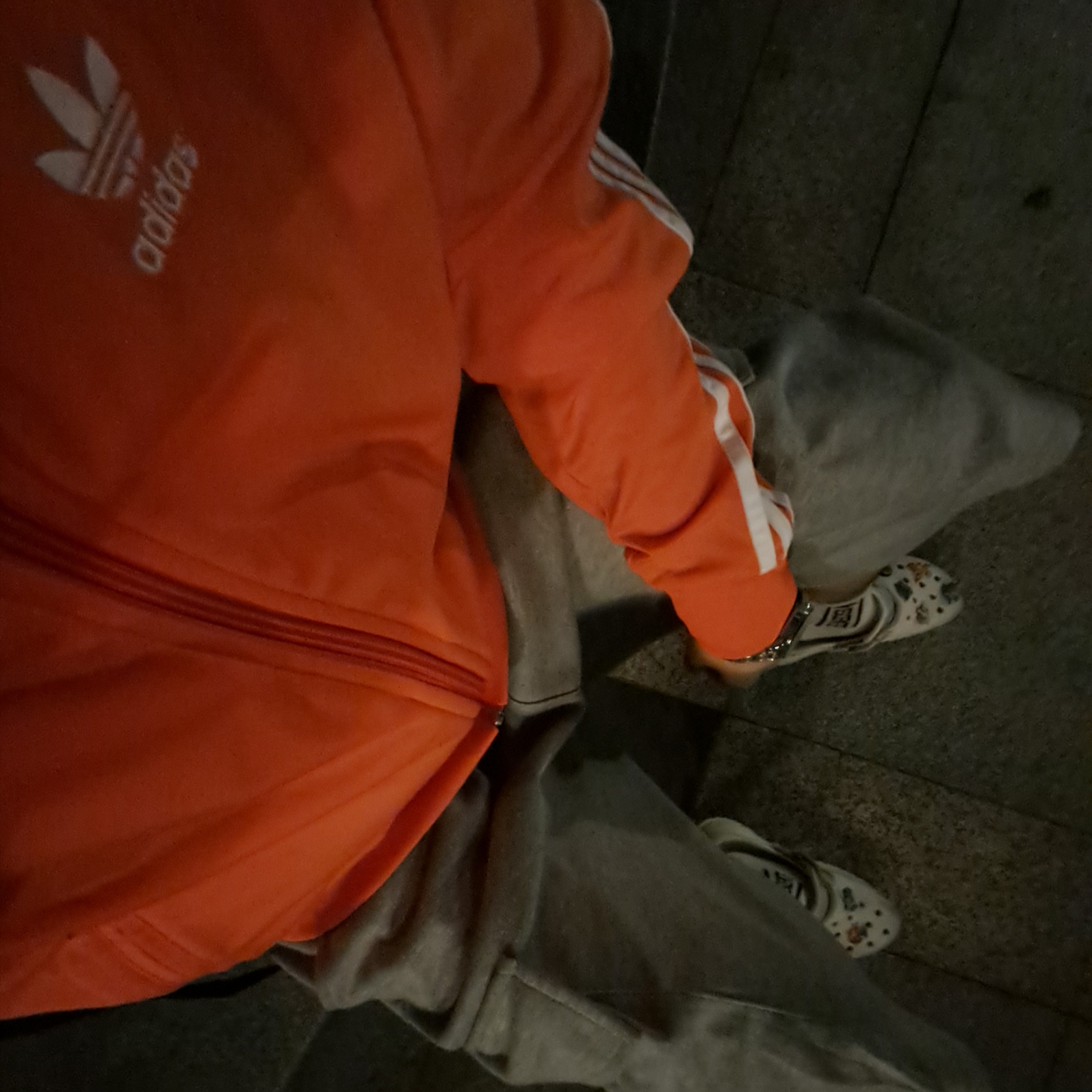 Adidas Adicolor Classic Firebird Track Top Orange - KR Sizing 착용 스타일