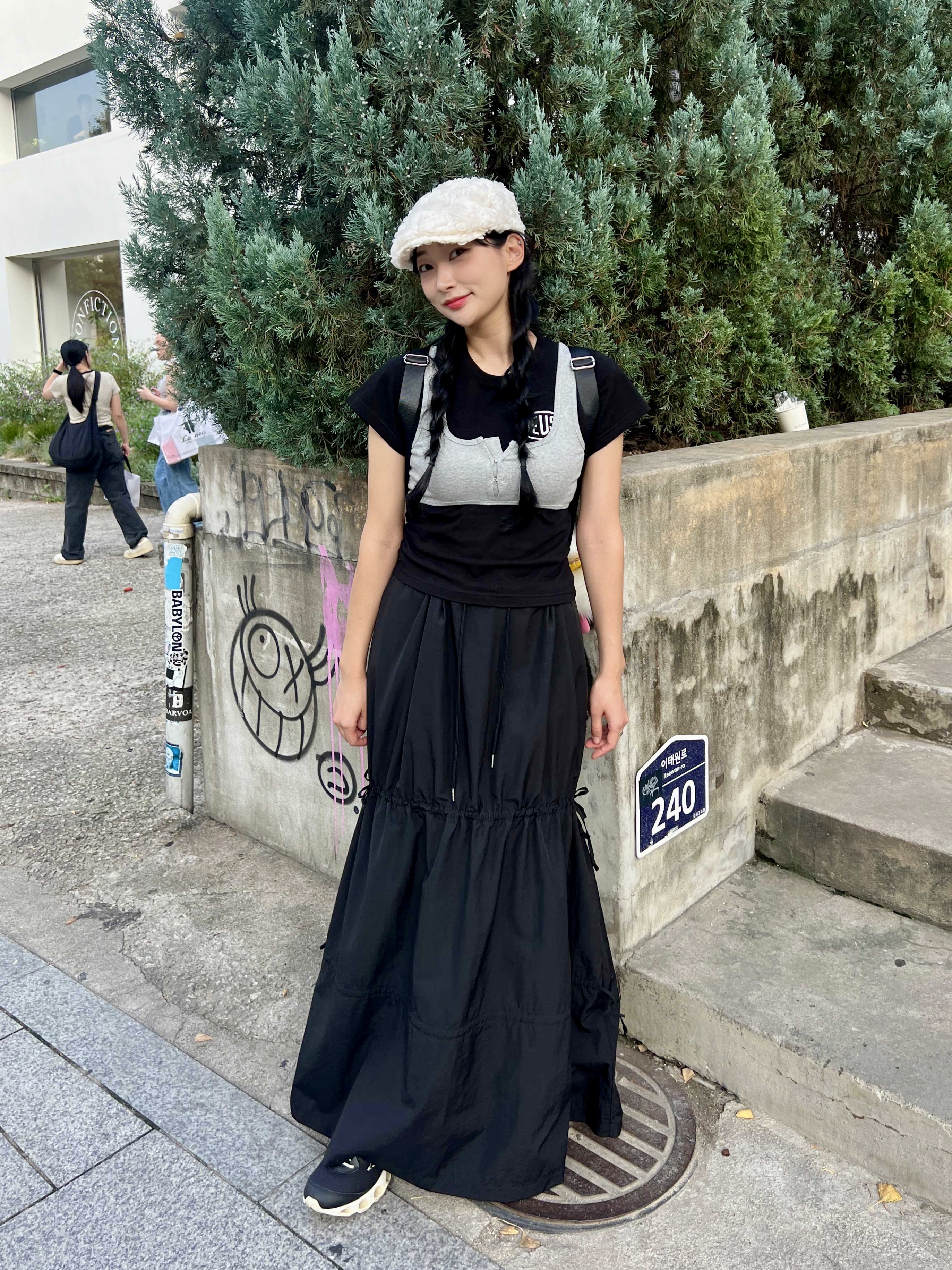 (Kids) Deus Ex Machina College Seoul T-Shirt Black, Mizuno Wave Prophecy Beta Black White 착용 스타일 - 1