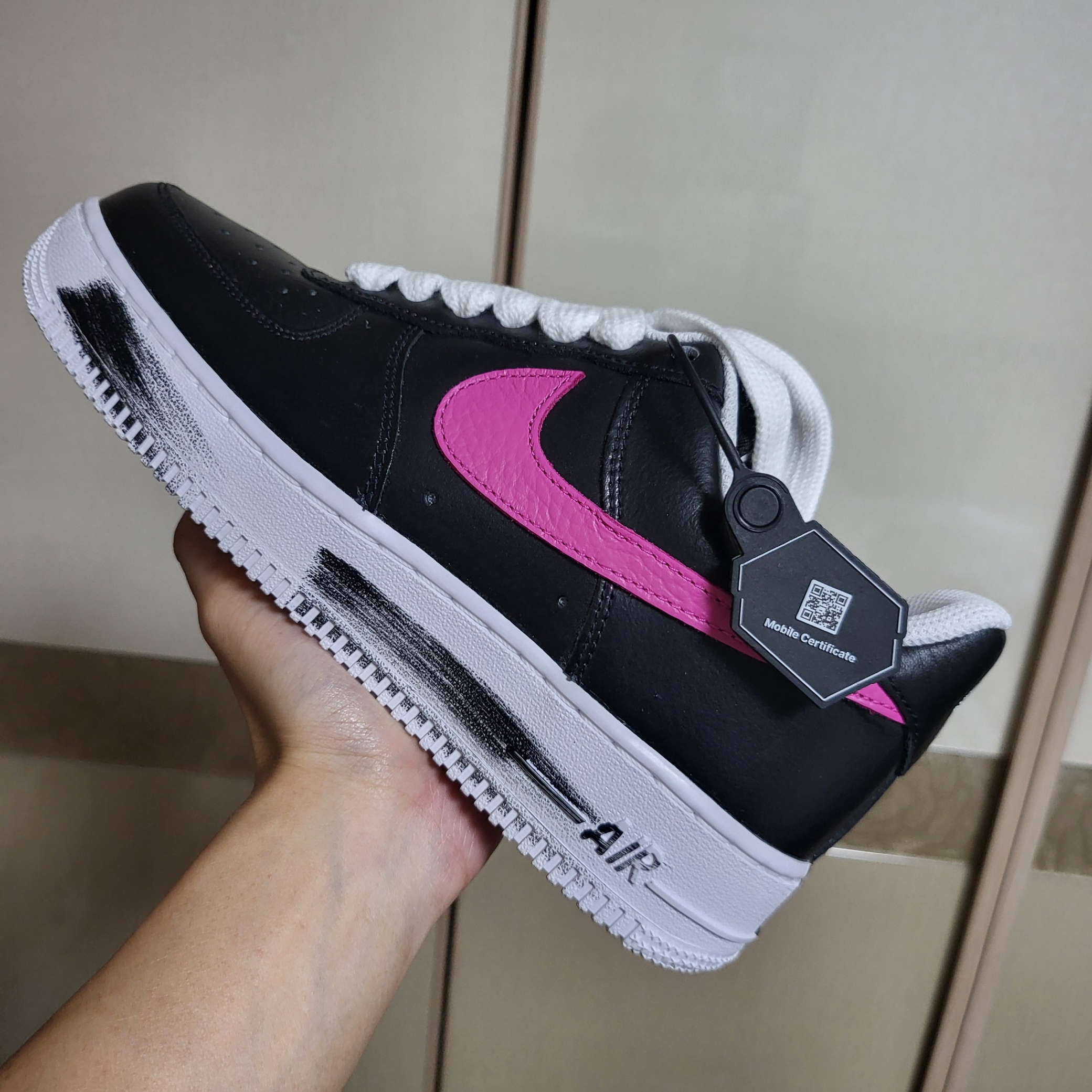 Nike x Peaceminusone Air Force 1 Low Para-Noise 3.0 Black and Multicolor 착용 스타일
