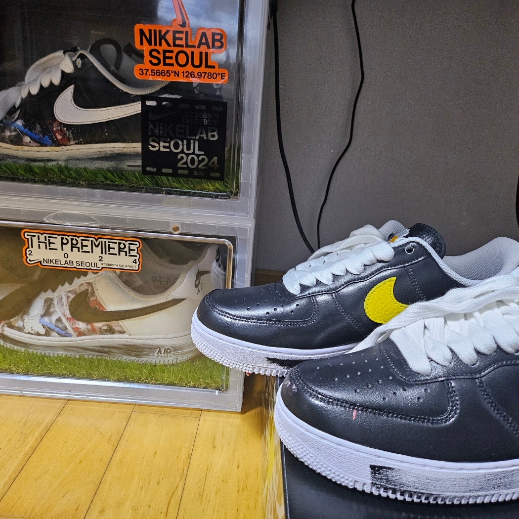 Nike x Peaceminusone Air Force 1 Low Para-Noise 3.0 Black and Multicolor, Nike x Peaceminusone Air Force 1 Low Para-Noise 2.0 착용 스타일