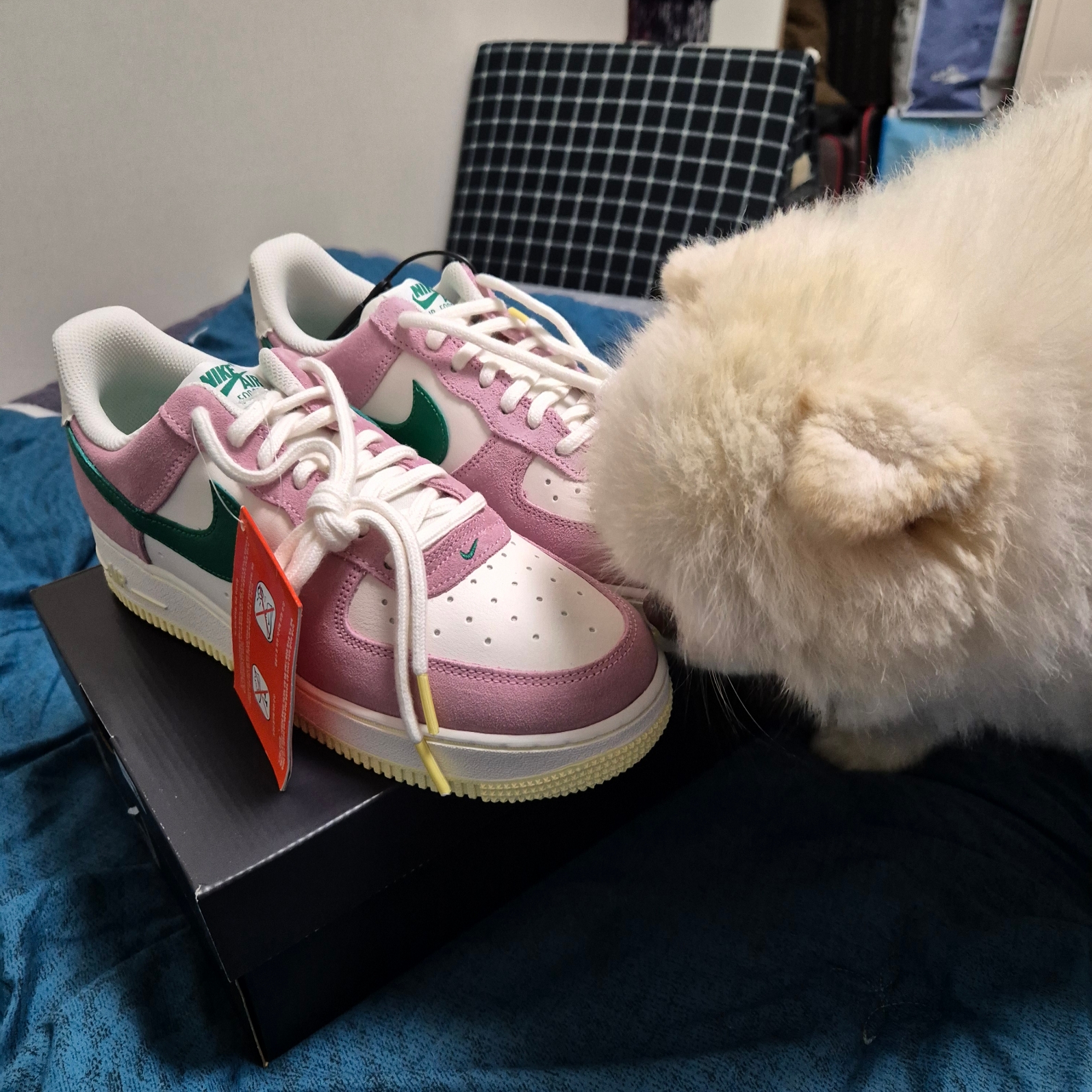 Nike Air Force 1 '07 Sail Medium Soft Pink 착용 스타일 - 3