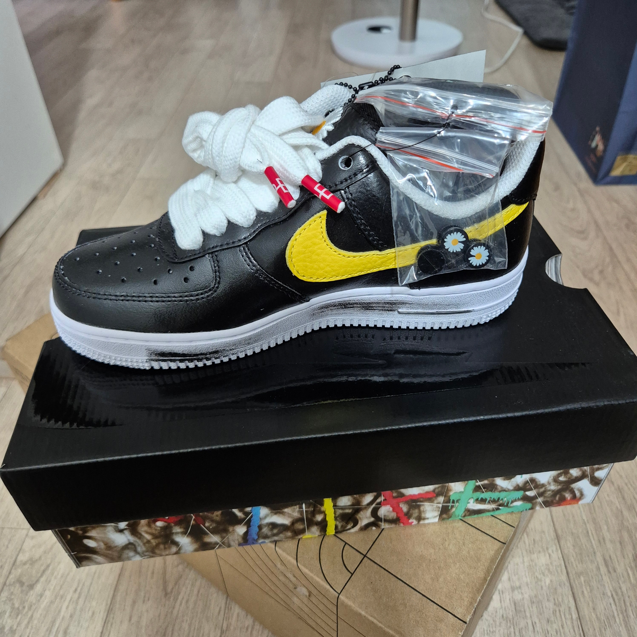 Nike x Peaceminusone Air Force 1 Low Para-Noise 3.0 Black and Multicolor 착용 스타일 - 1