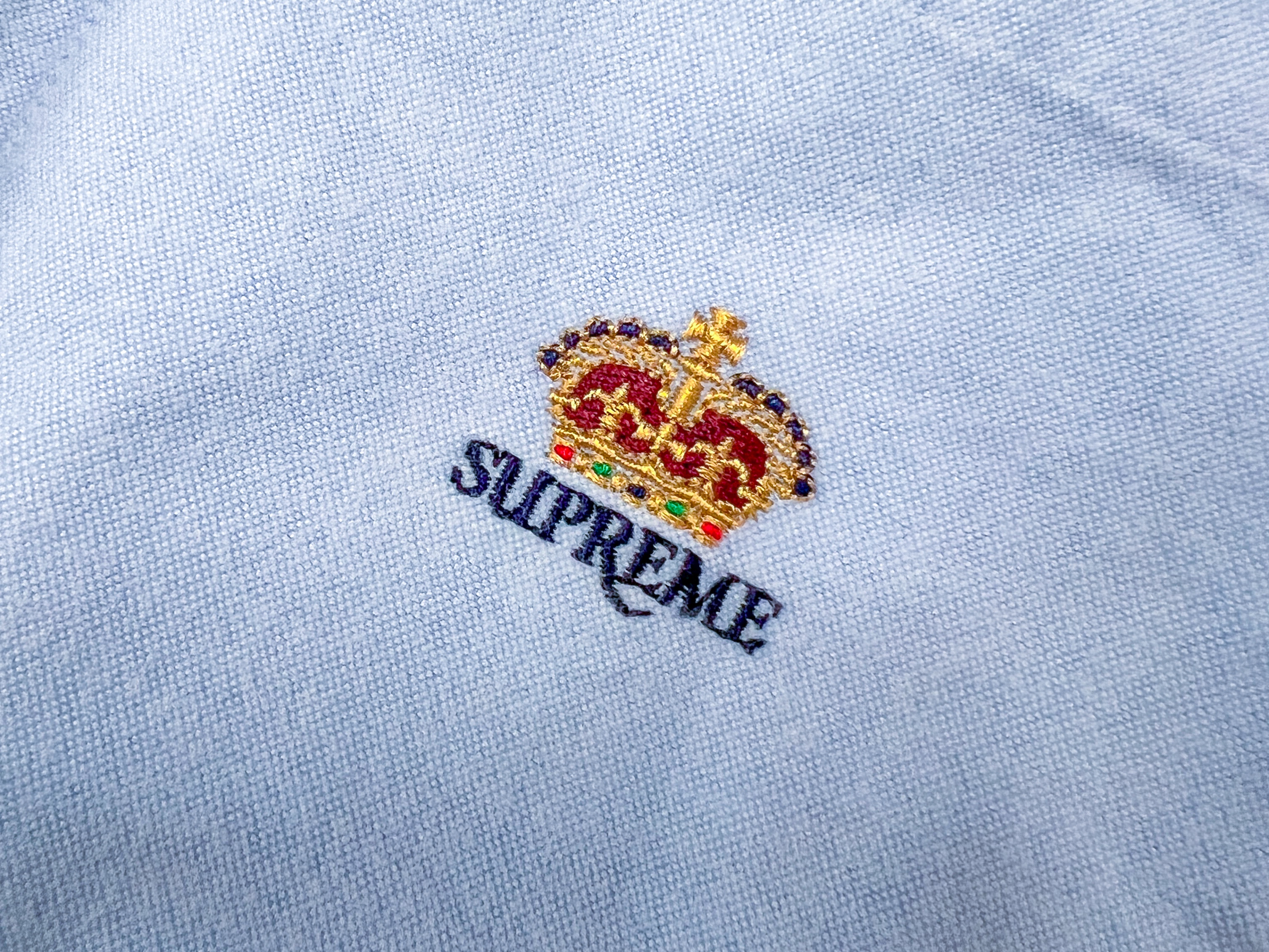 Supreme Loose Fit Flannel Oxford Shirt White - 24FW, Supreme Loose Fit Flannel Oxford Shirt Light Blue - 24FW 착용 스타일