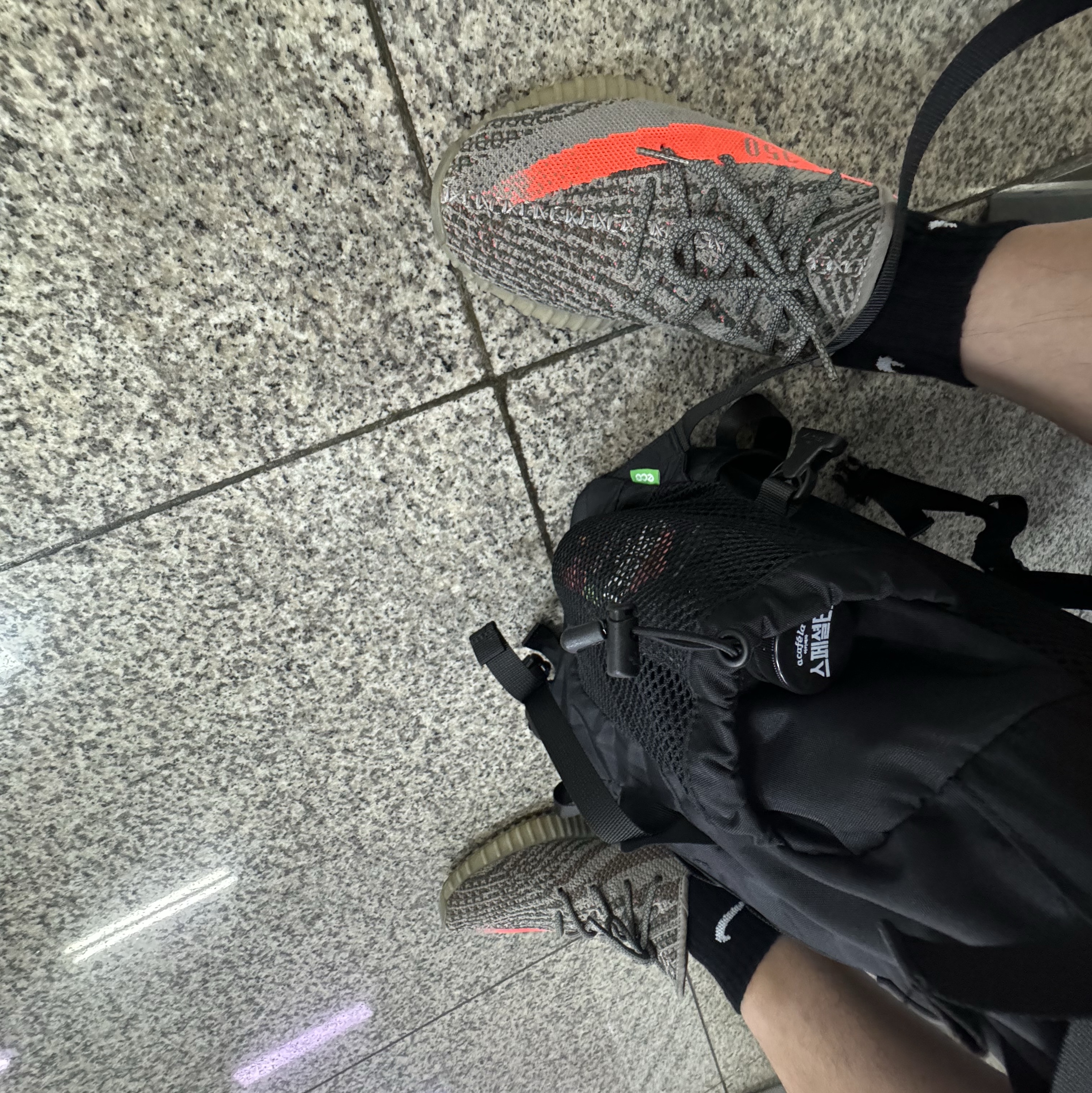 Adidas Yeezy Boost 350 V2 Beluga, The North Face Big Shot Black 착용 스타일