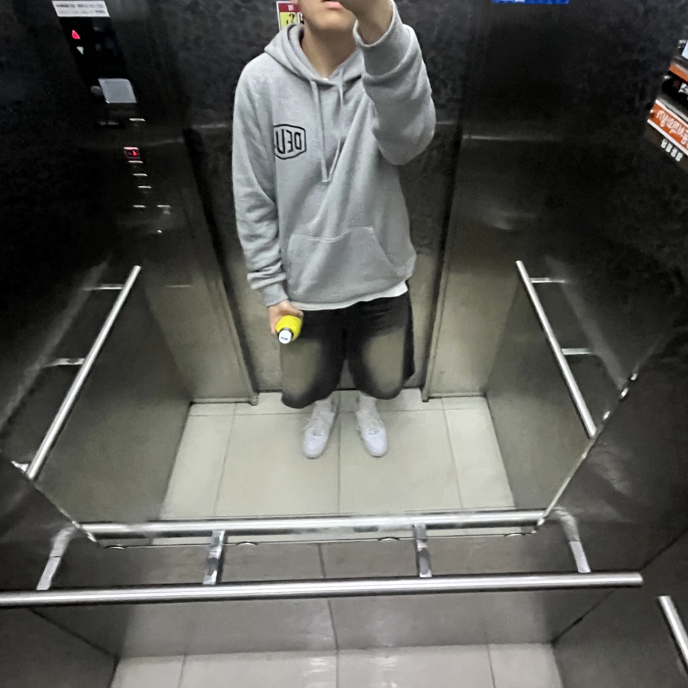 Deus Ex Machina Tokyo Asakusa Address Hoodie Grey Marle 착용 스타일